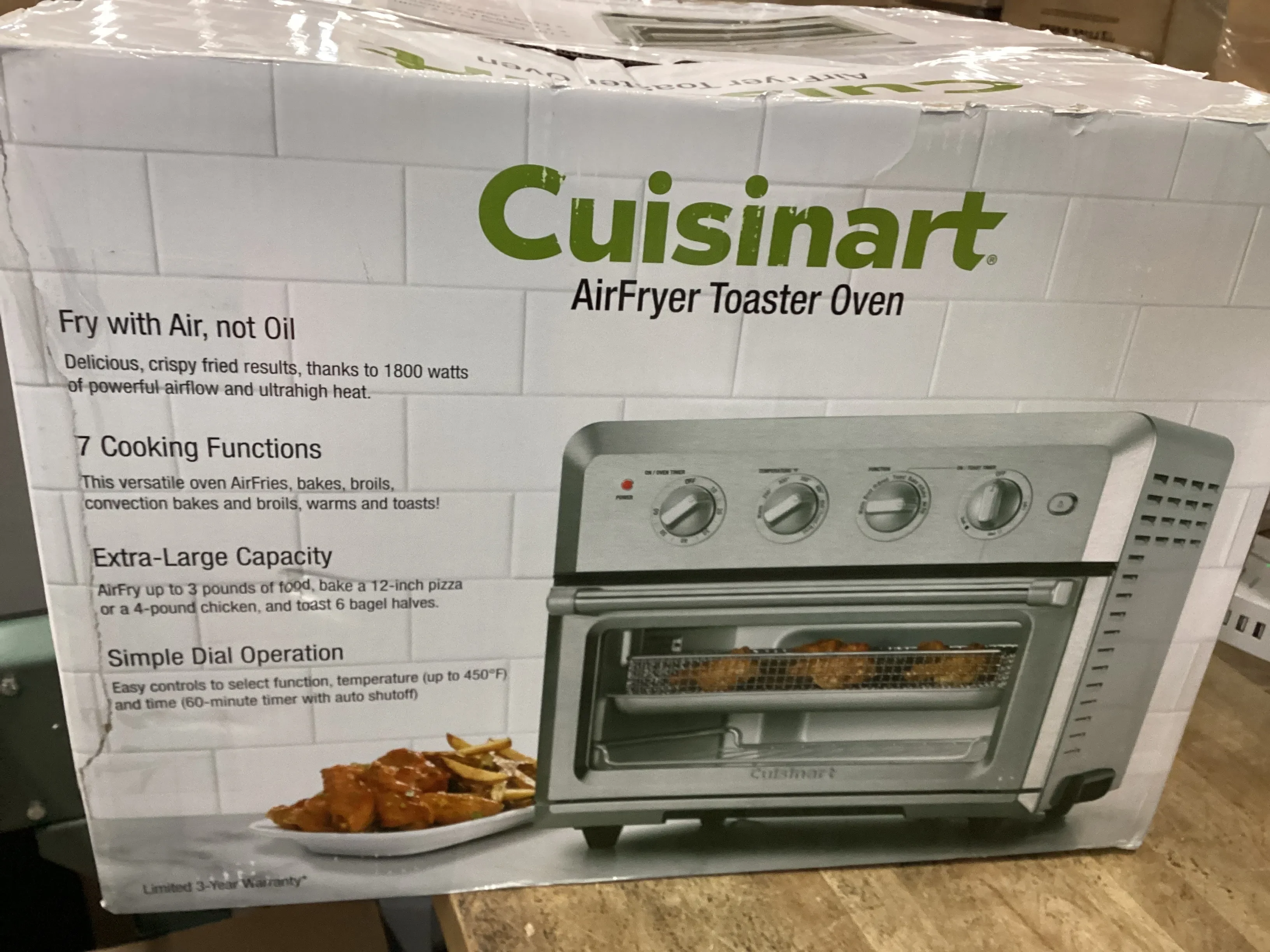 1800W Air Fryer Toaster Oven Stainless Steel Finish- TOA55 - Kaedas