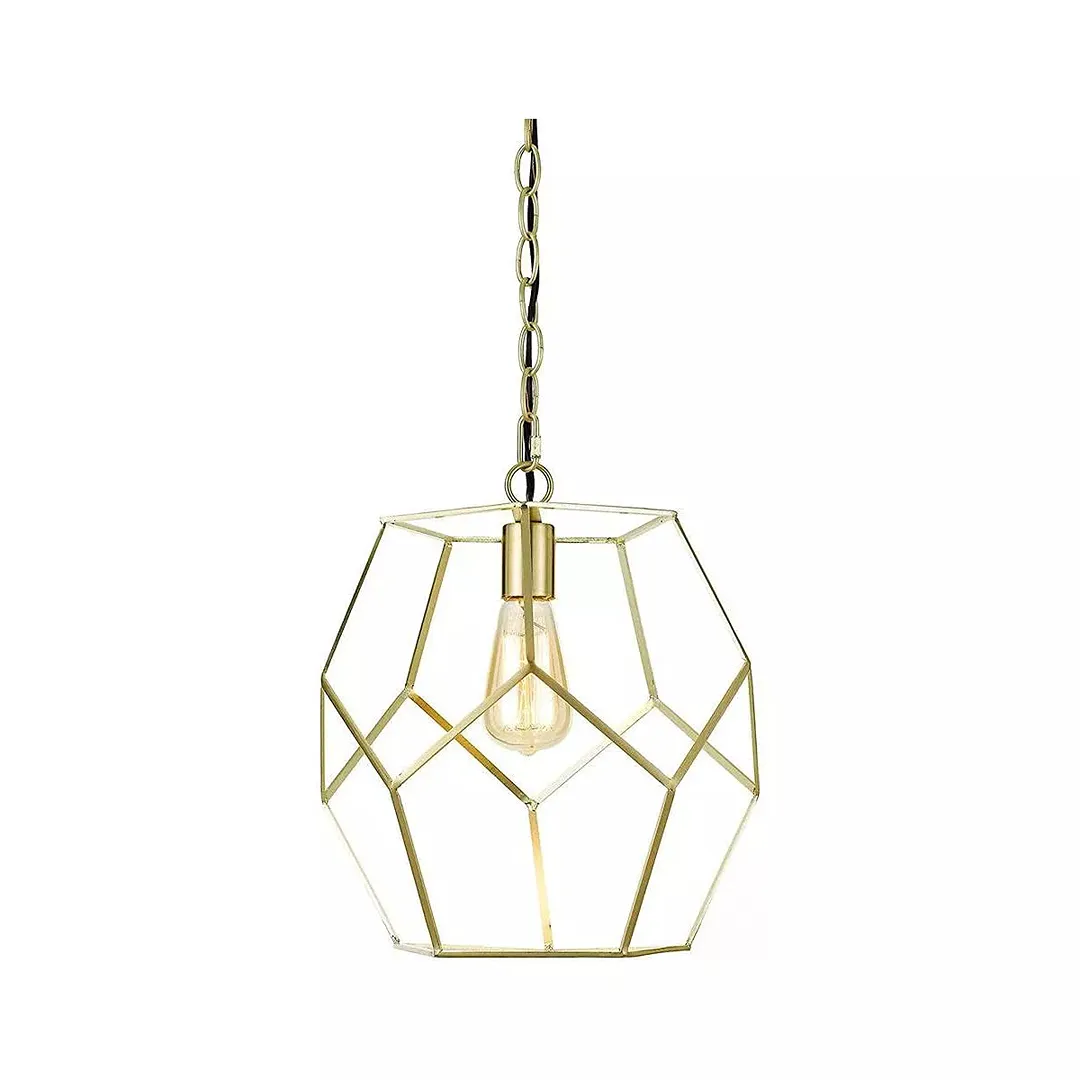 Bellini One Light Pendant In Brushed Gold - Kaedas