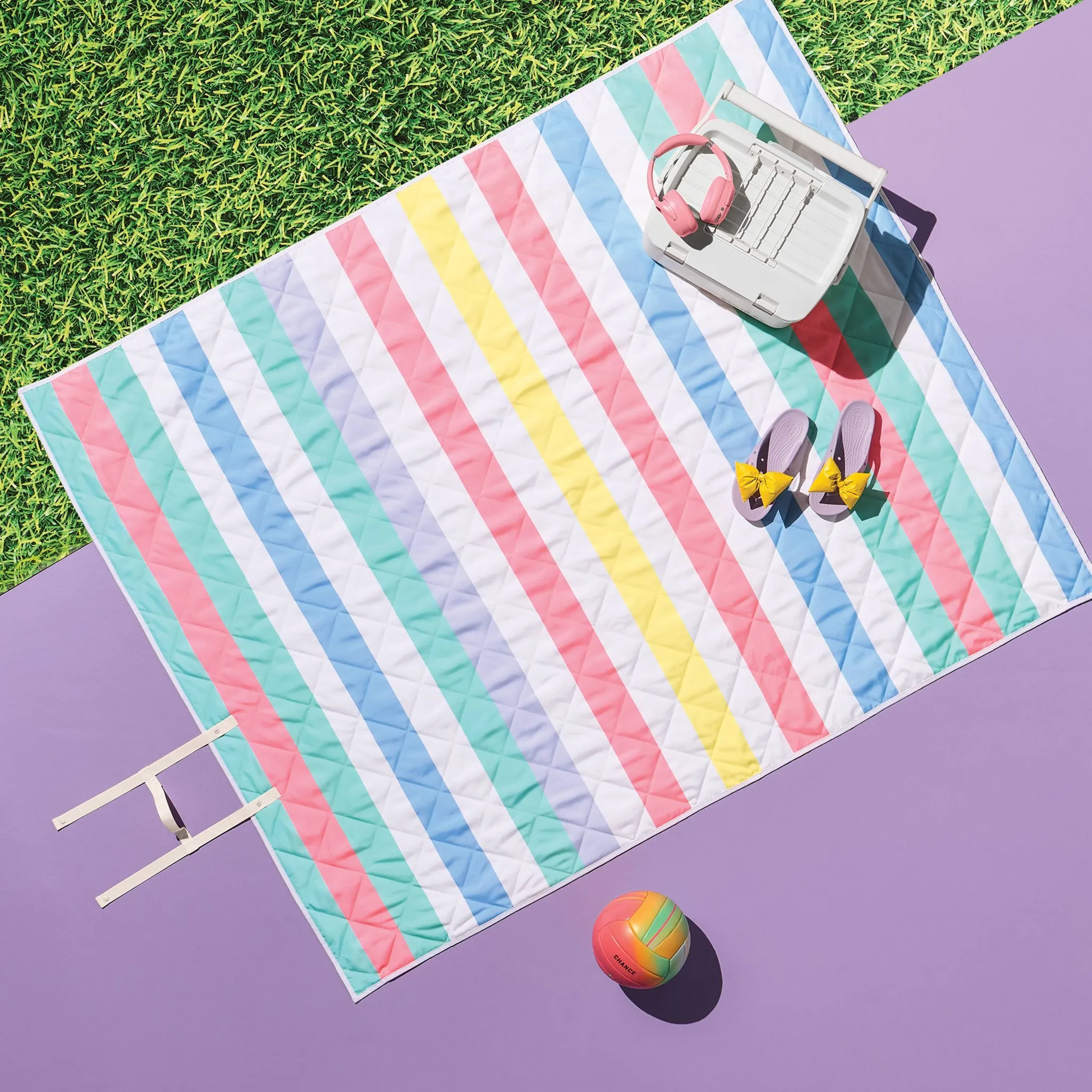 Multi Striped Picnic Blanket - Sun Squad - Kaedas