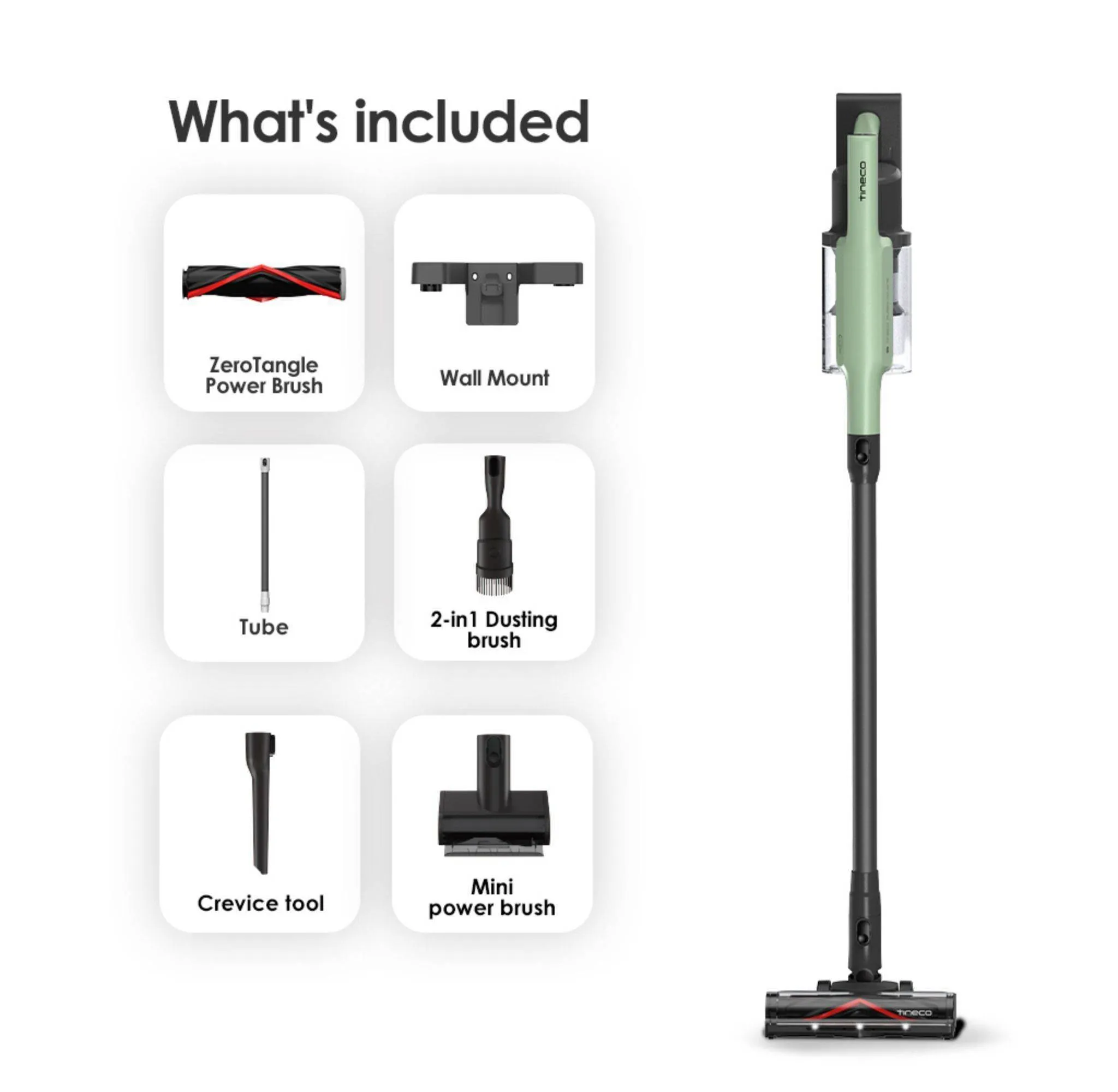 GO Pet Cordless Stick Vacuum with ZeroTangle Brush Technology Seafoam Green - Kaedas
