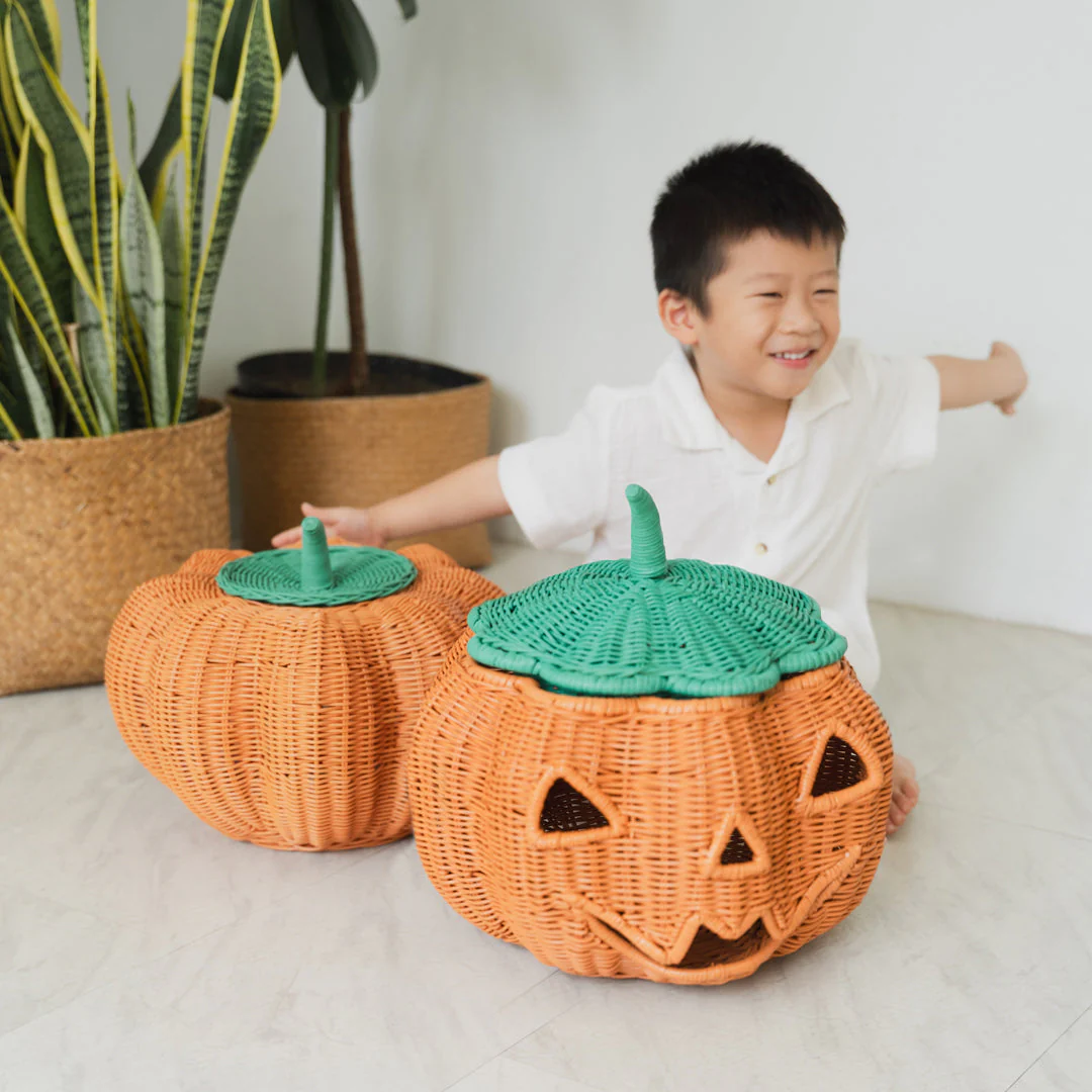 Pumpkin Face Basket - Kaedas
