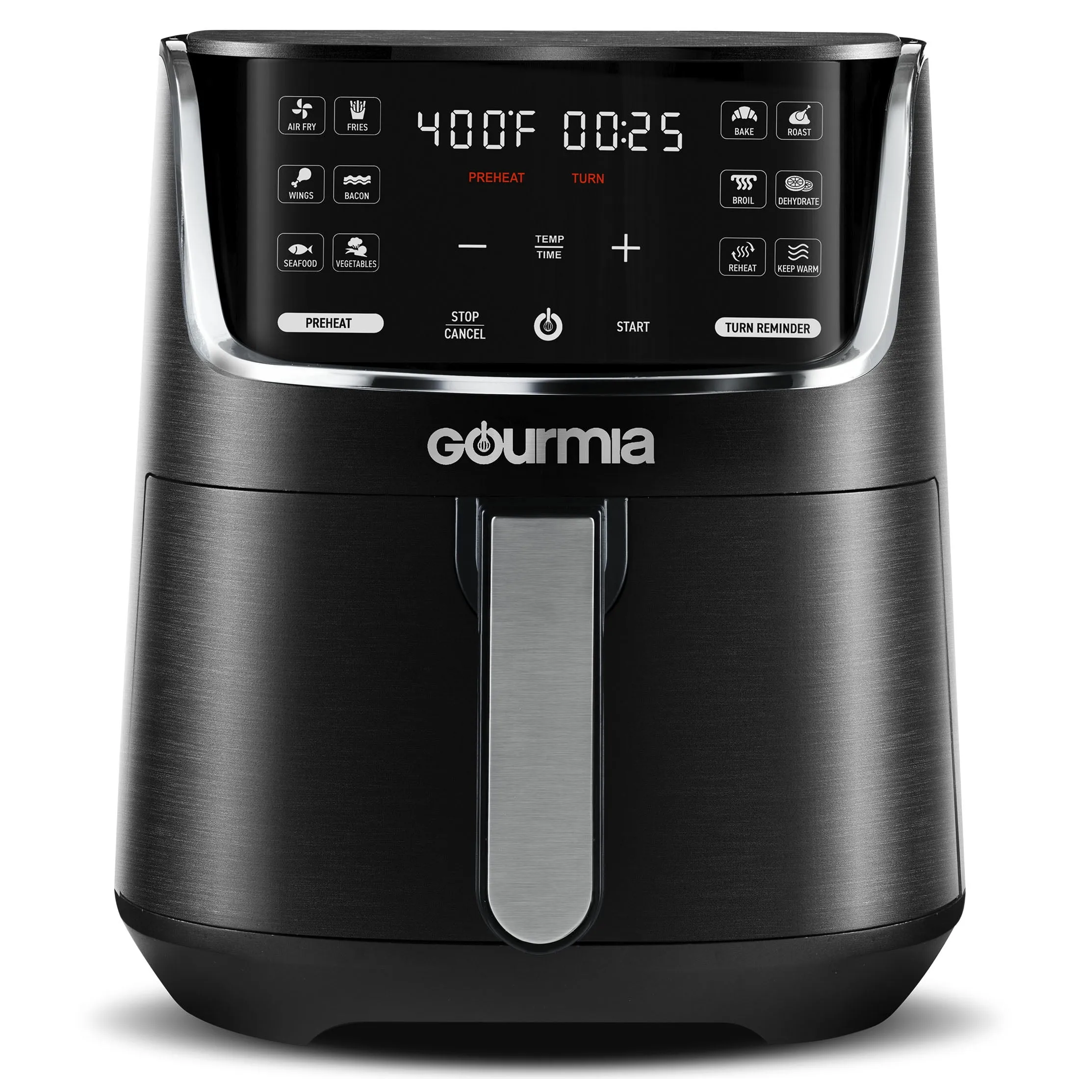 4-Quart Digital Air Fryer With 12 One-Touch Presets - Black (See Description) - Kaedas