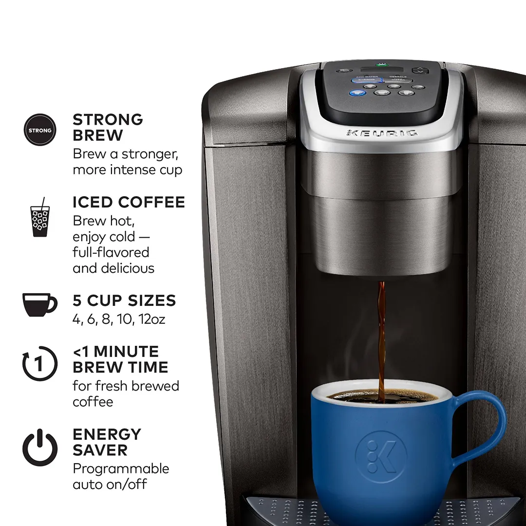 K-Elite Single-Serve K-Cup Pod Coffee Maker with Iced Coffee Setting - Brushed Slate - Kaedas