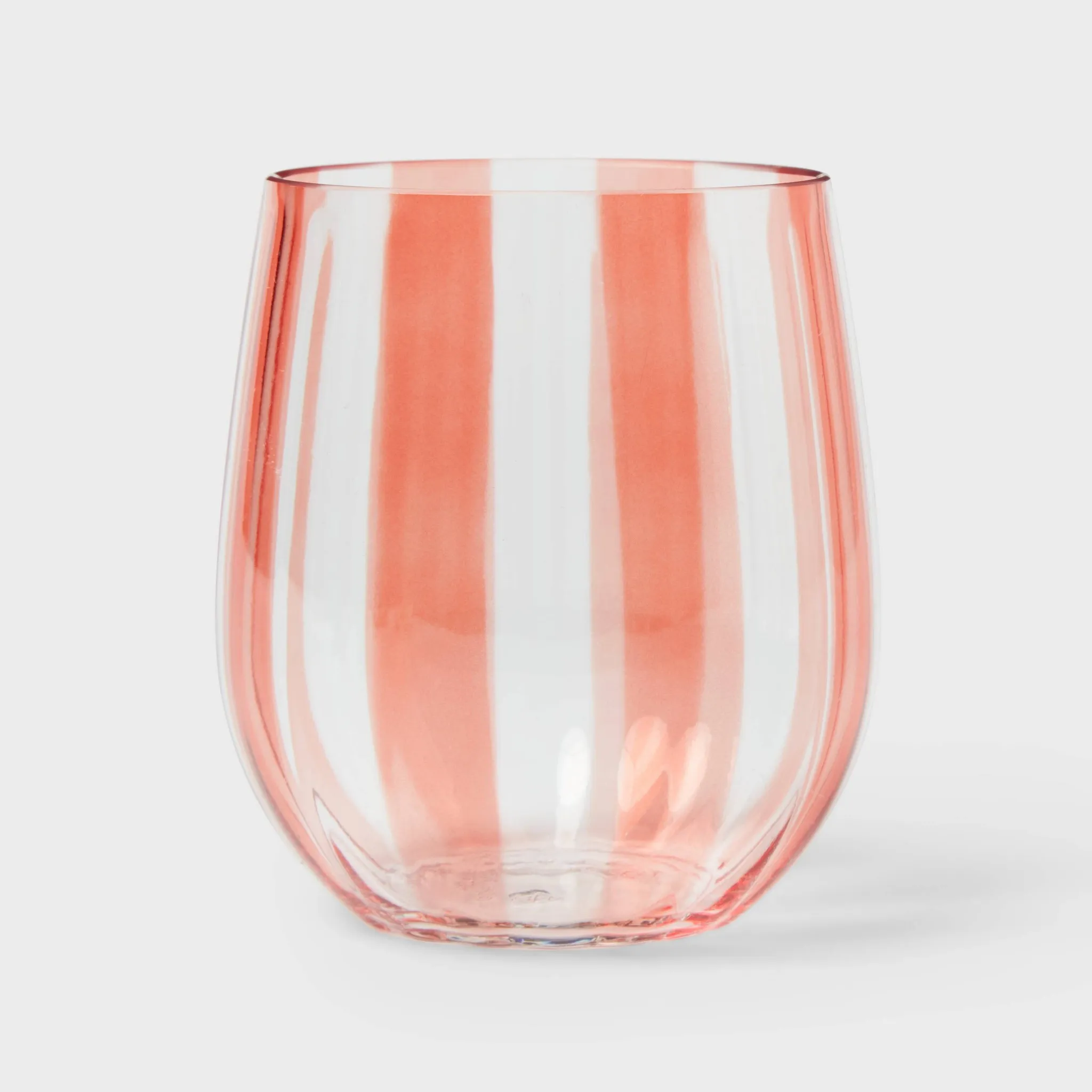4pk 14 fl oz Striped Stemless Wine Glasses - Kaedas