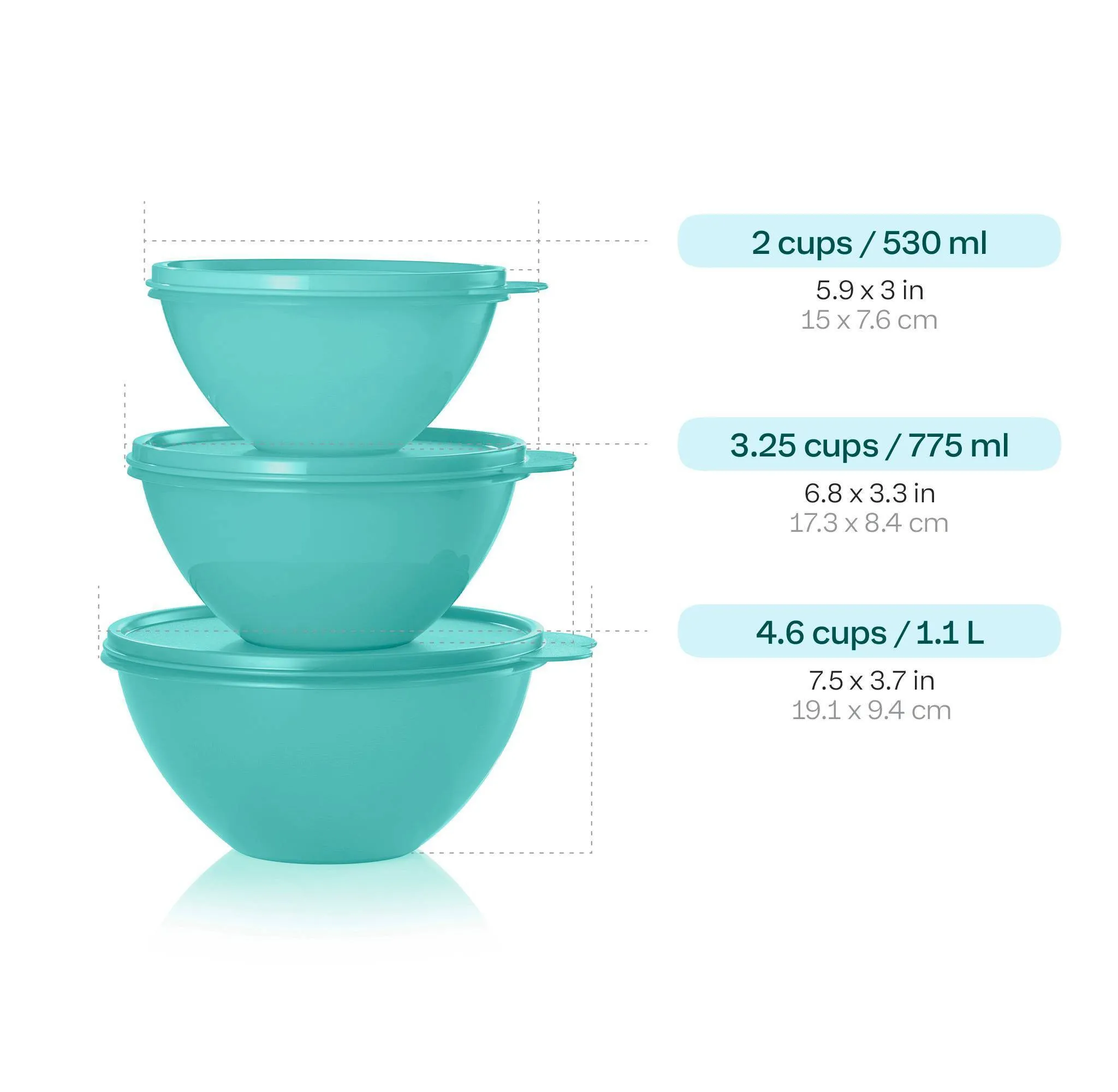 6pc Wonderlier Bowl Food Storage Set- Blue - Kaedas