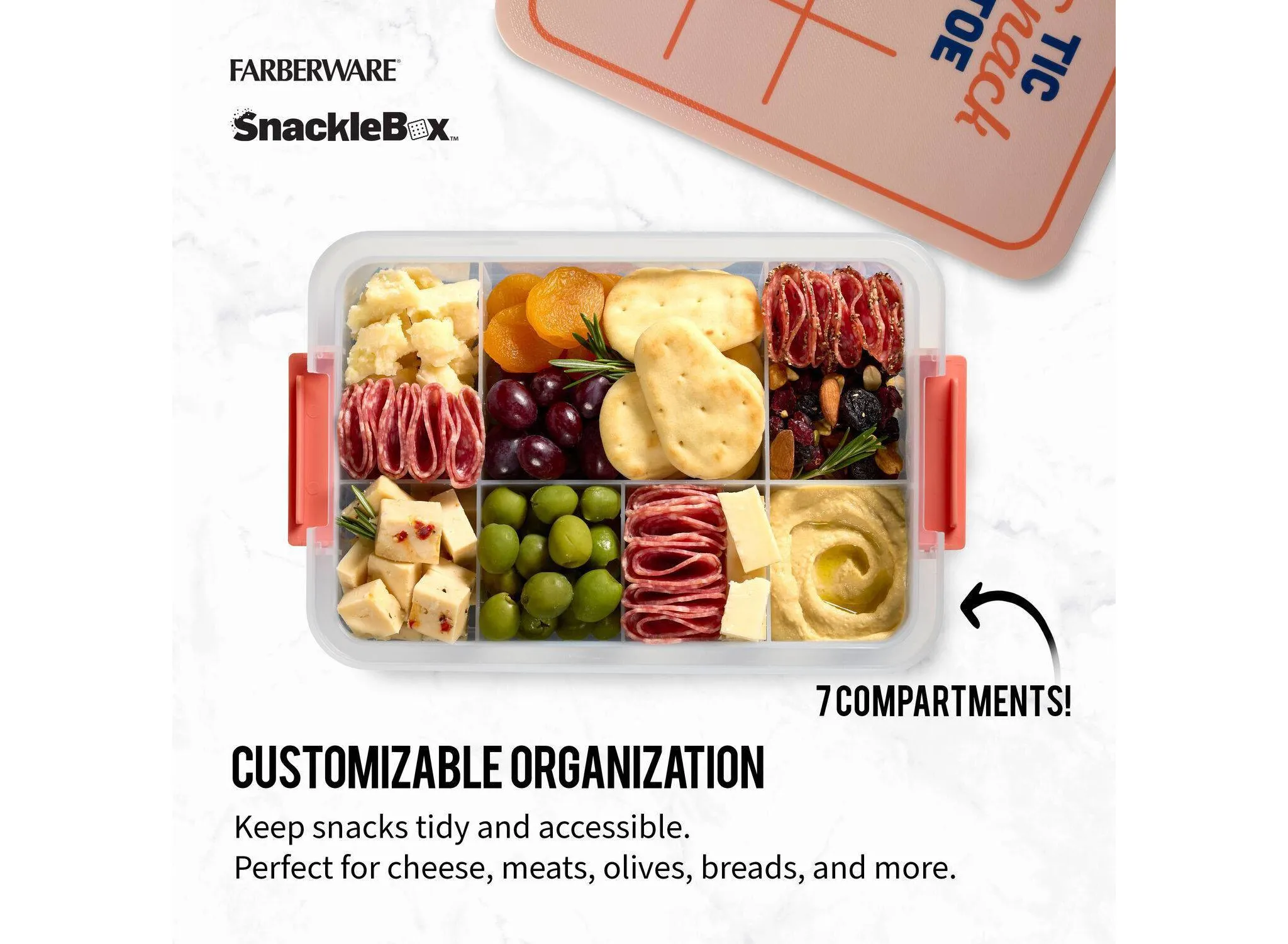 Snacklebox Tic Snack Toe Coral - Kaedas