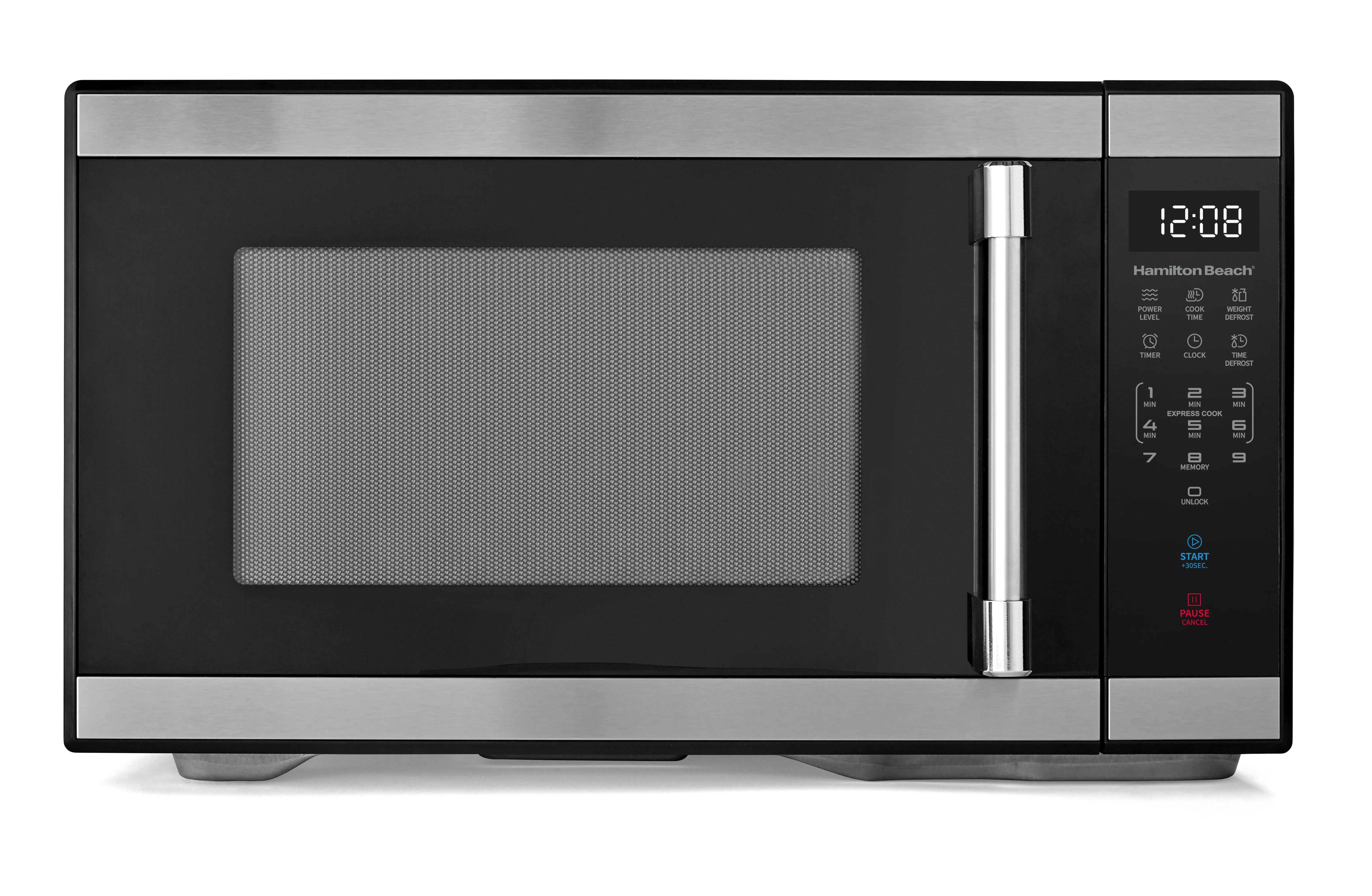 Hamilton Beach 1.1 cu ft Countertop Microwave Oven, Black and Stainless Steel (See Description) - Kaedas