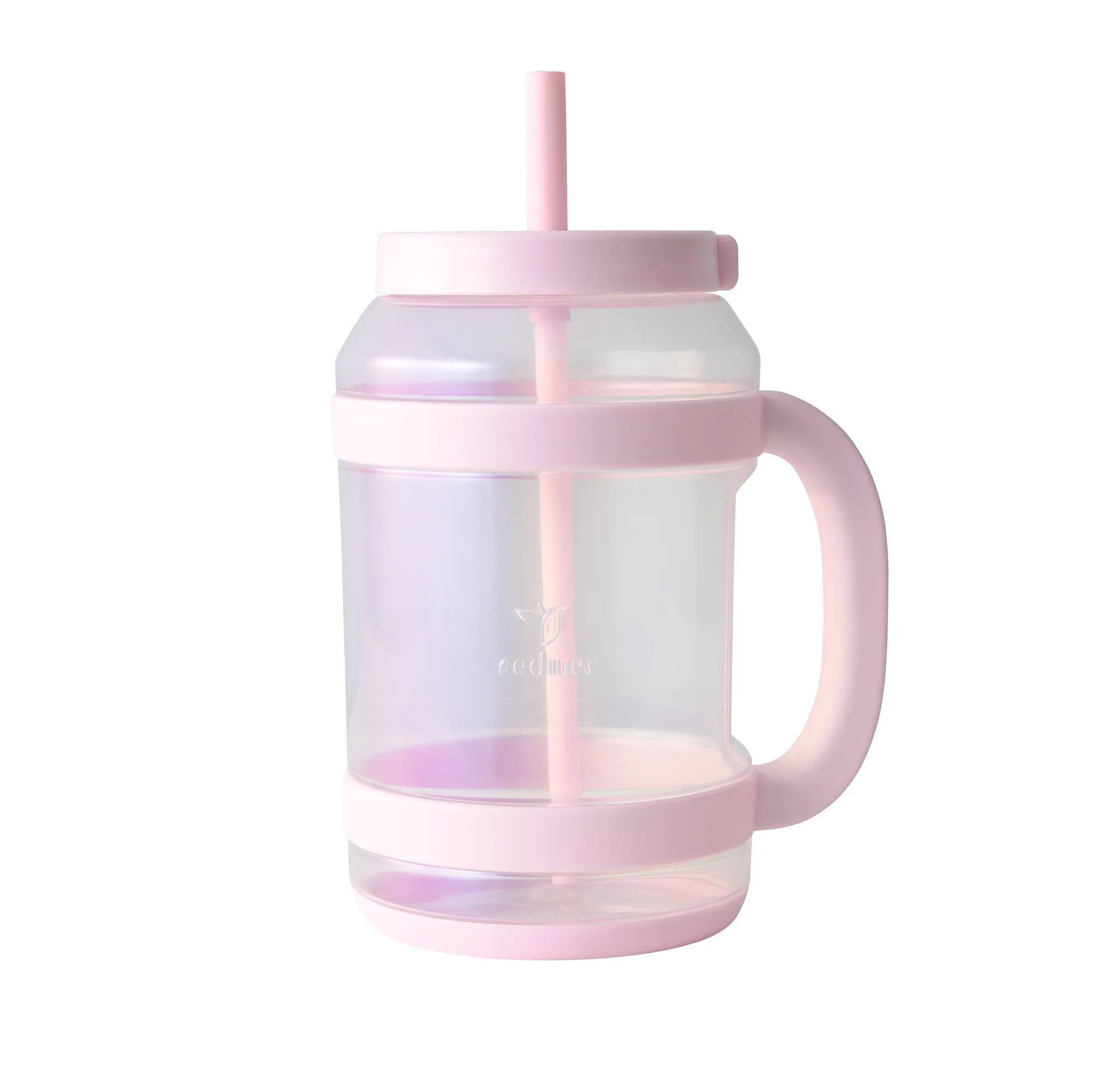 80oz Tritan Waterday Mug Light Pink: Iridescent Tumbler with Straw & Twist-Off Lid, Dishwasher-Safe - Kaedas