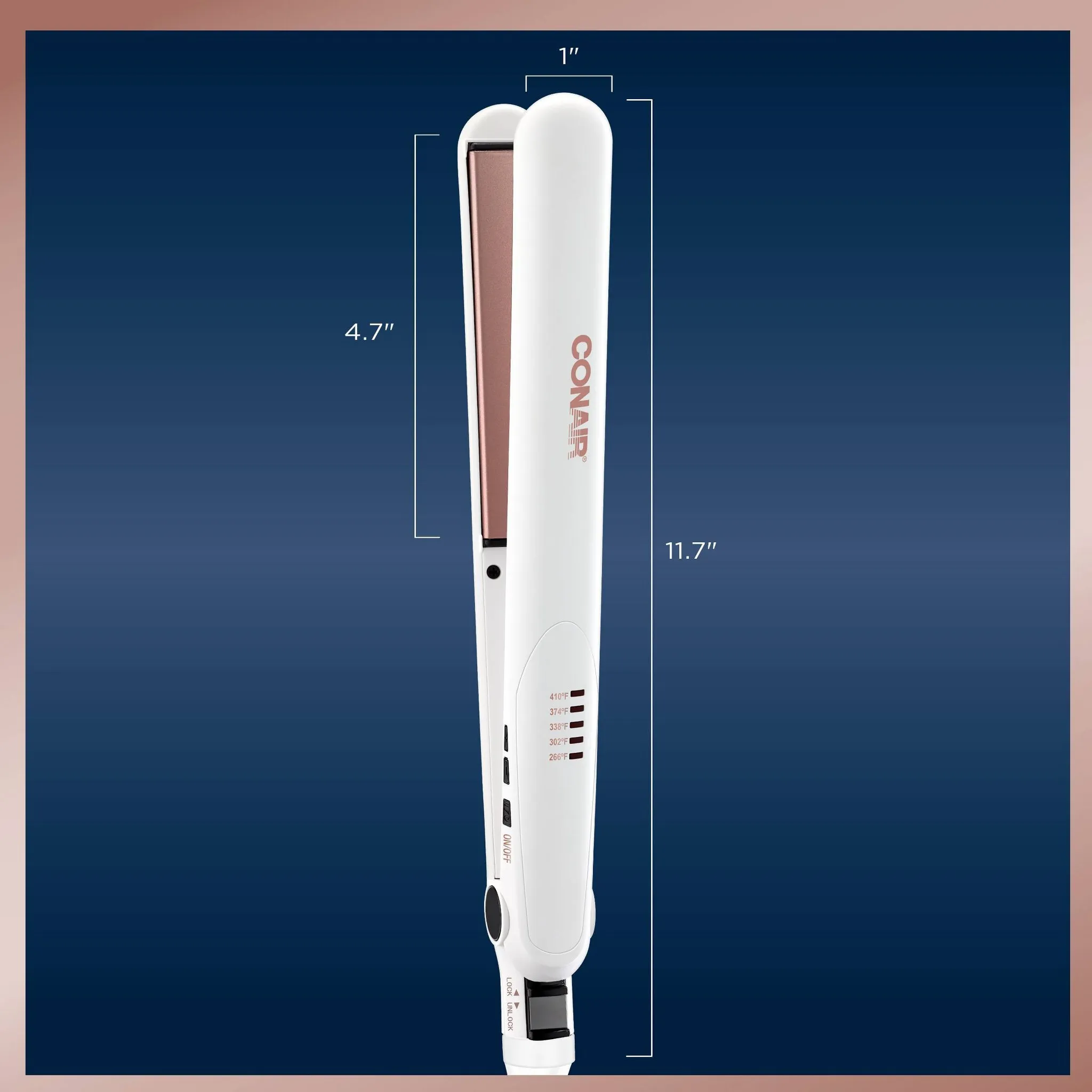 Conair Double Ceramic Flat Iron - White - 1 Inch - Kaedas