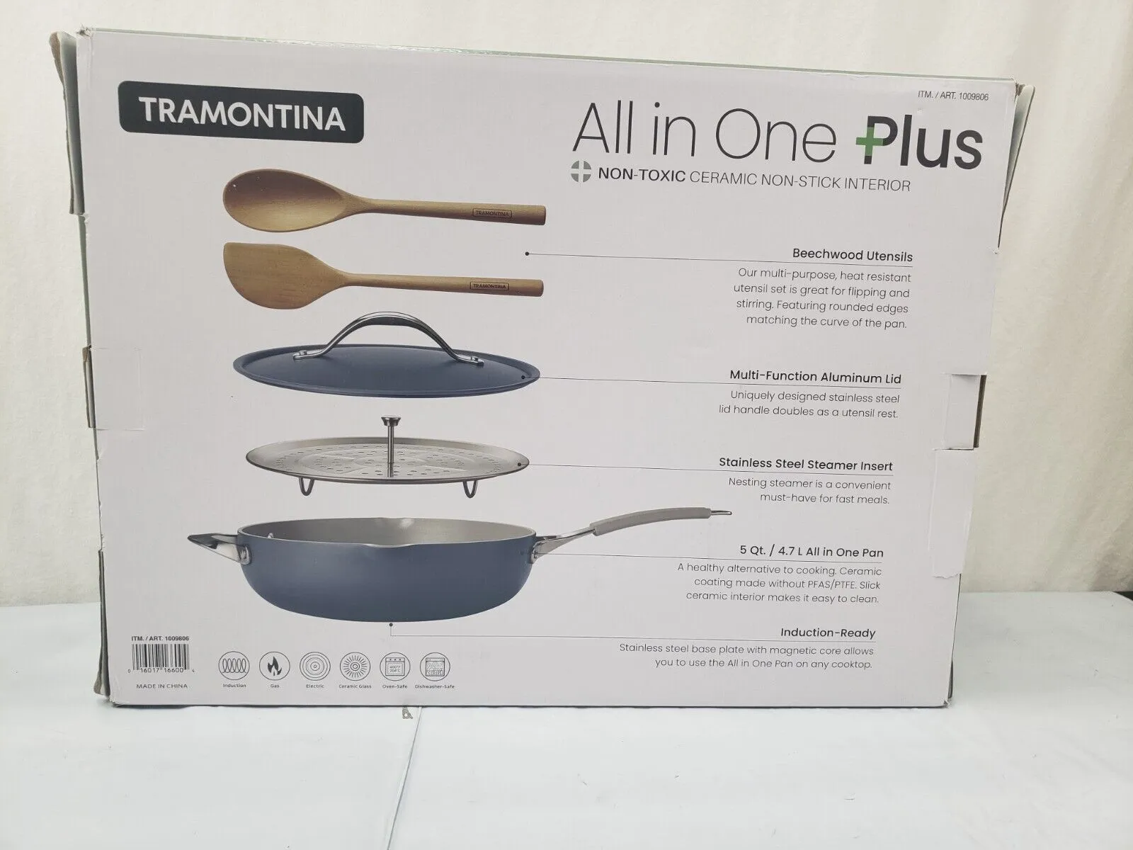 Tramontina 5-Quart All-in-One Pan, Blue (See Description) - Kaedas