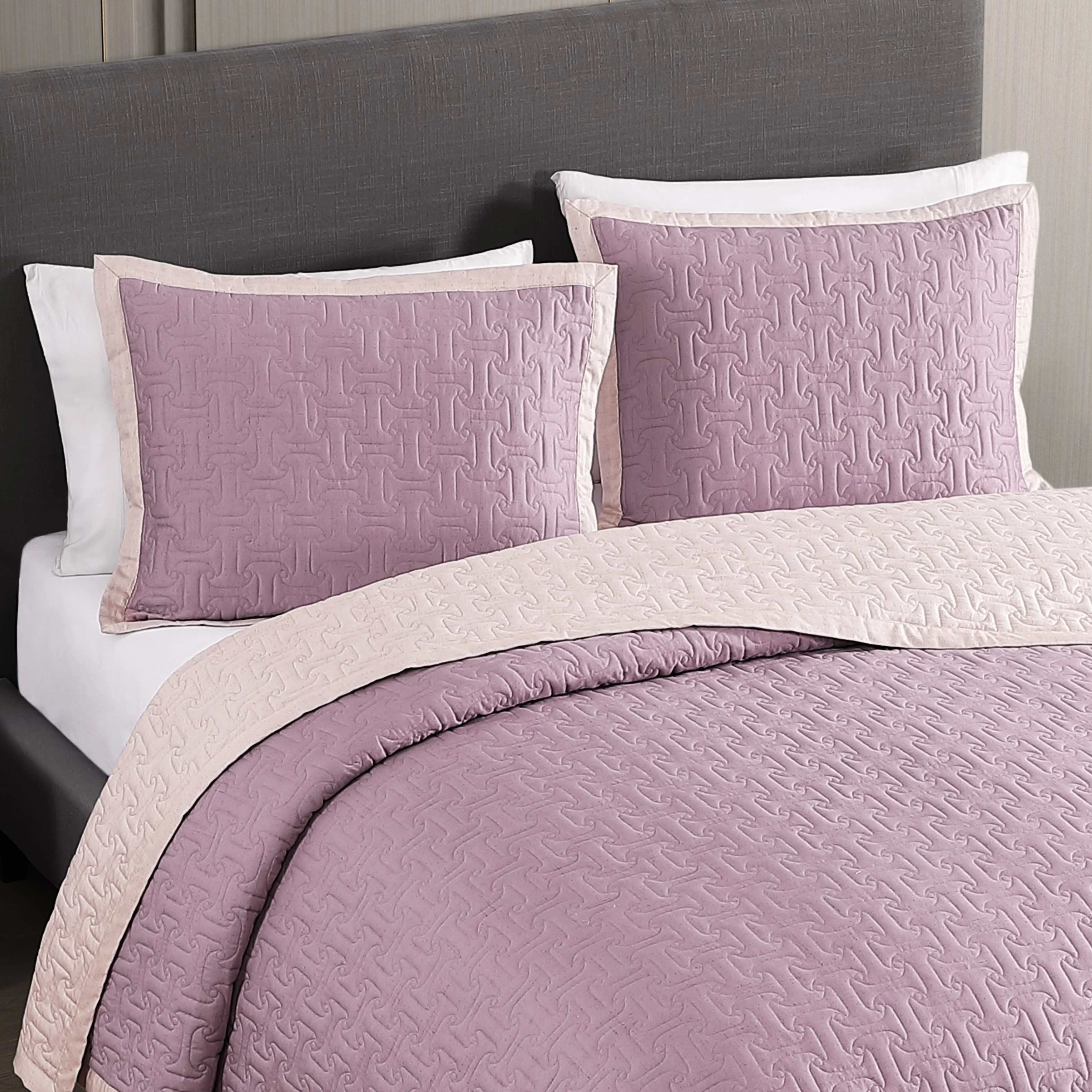 Bebejan 3 Piece Textured Quilted Coverlet Set - Kaedas