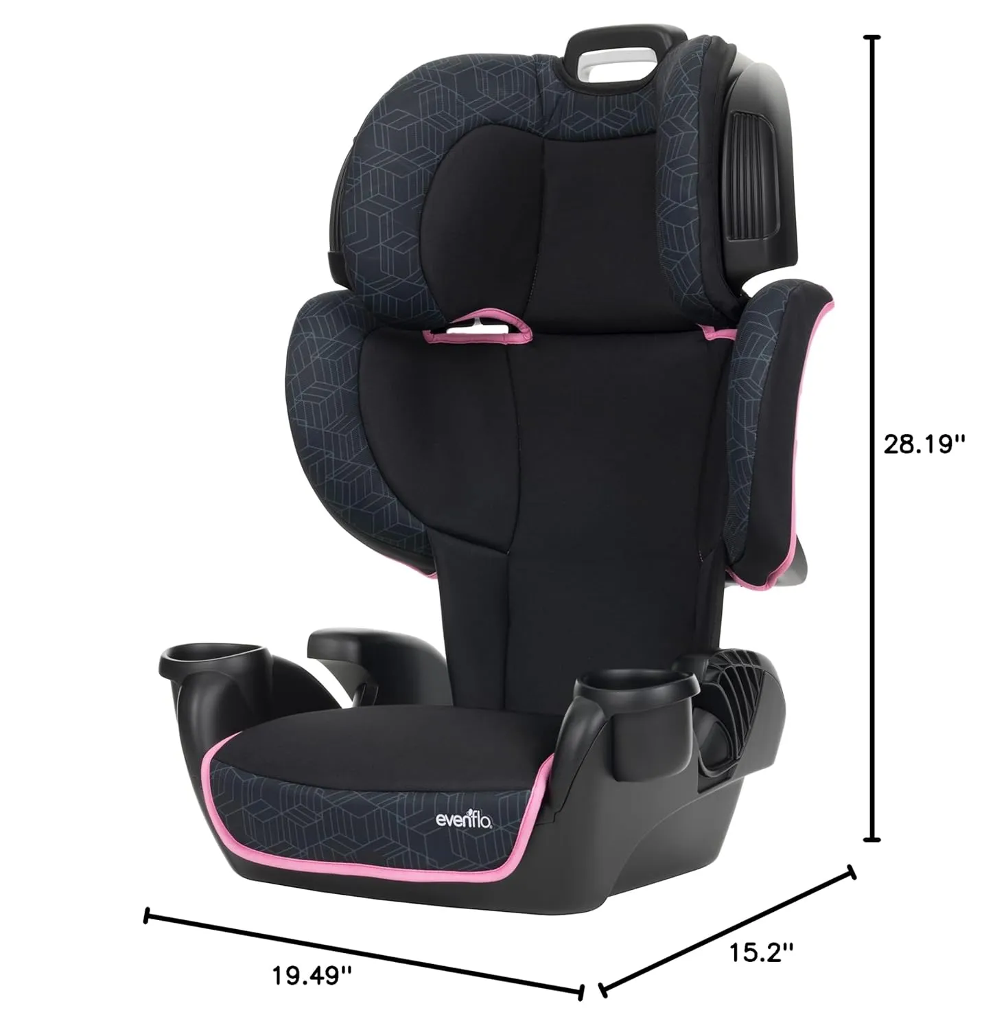 Evenflo GoTime LX High Back Booster Car Seat Terrain Pink - Kaedas