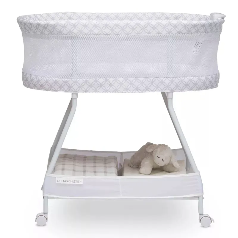 Sweet Dreams Bassinet with Airflow Mesh - Gray Infinity - Kaedas