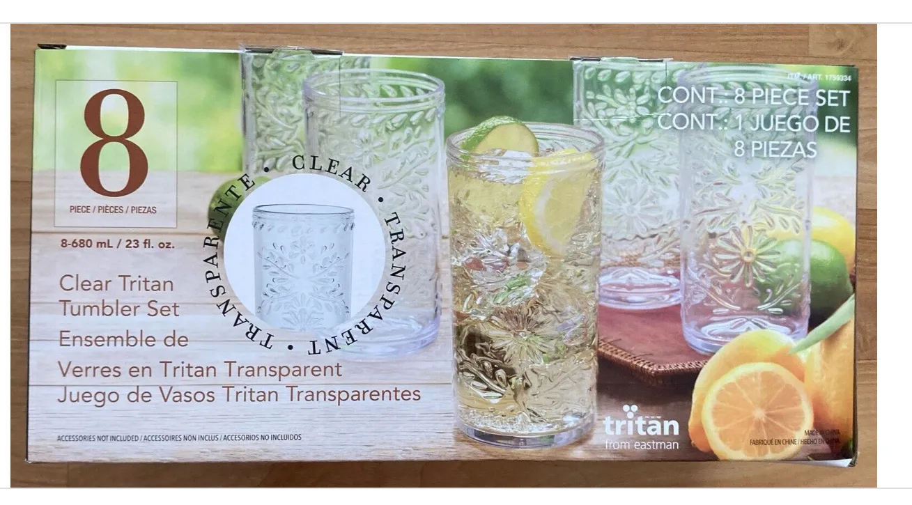 Clear Tumbler Set of 8 - Kaedas