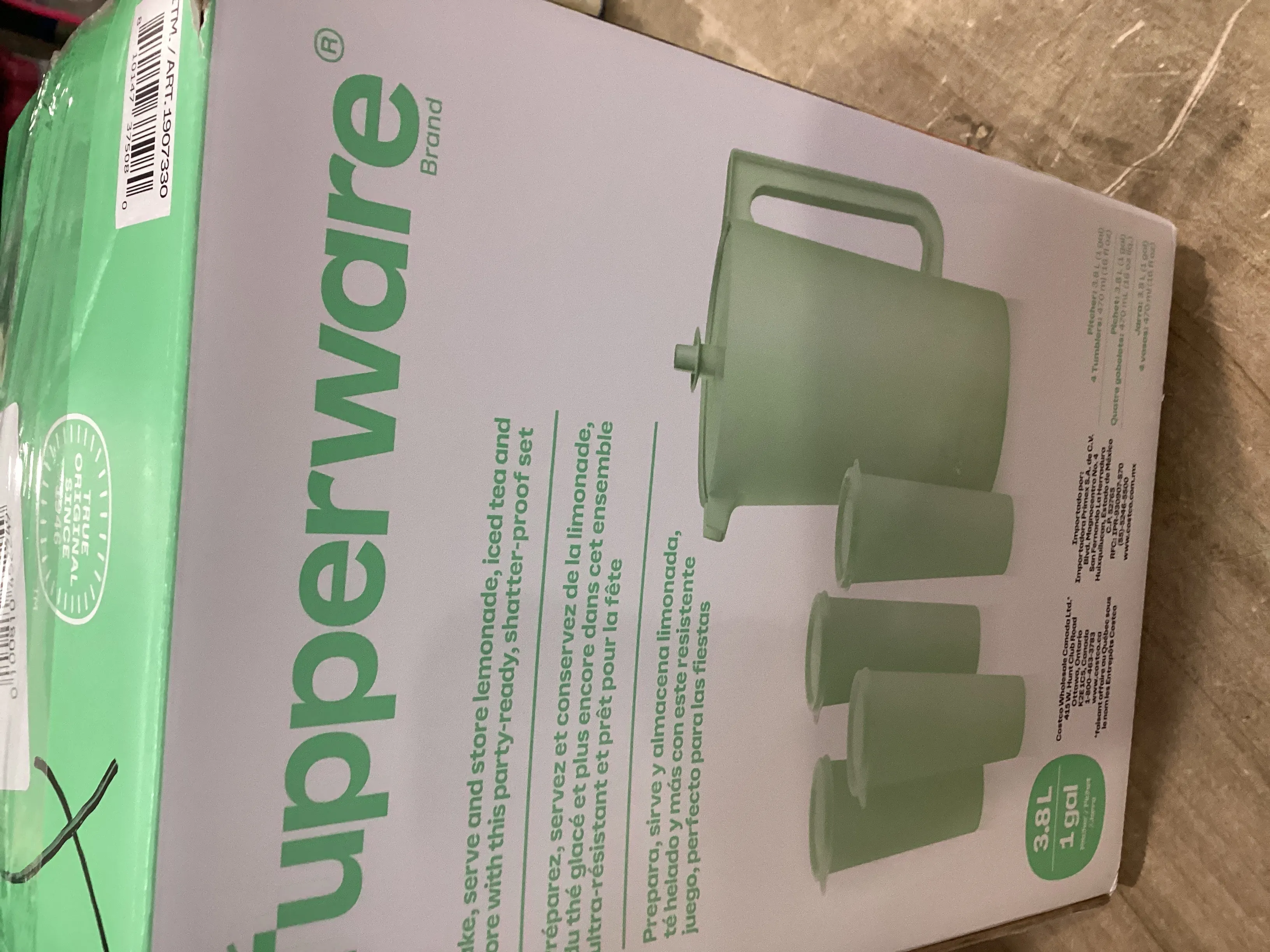 Tupperware 1 Gallon Pitcher - Blue Plastic Beverage Container (See Description) - Kaedas