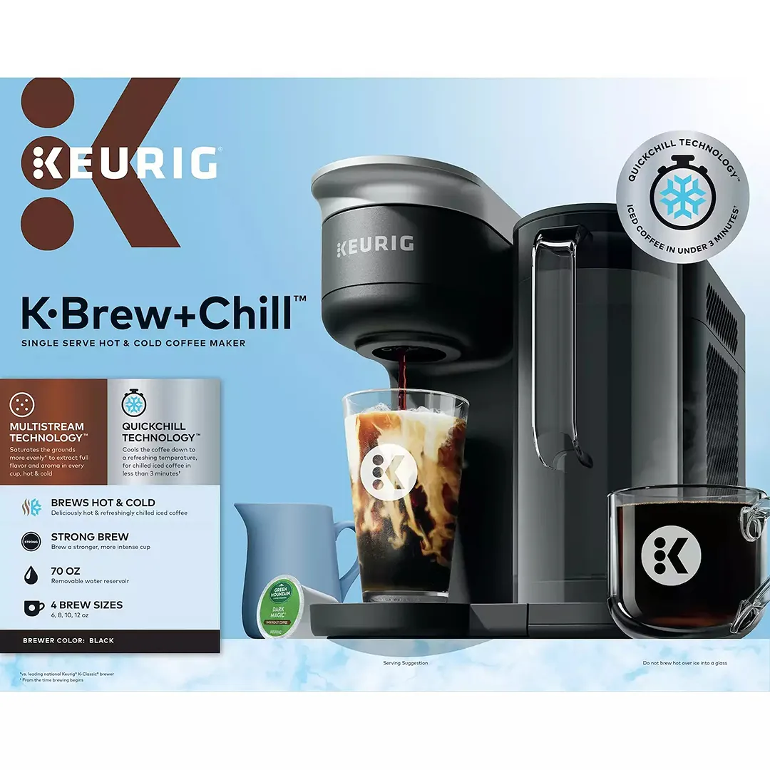 K-Brew + Chill Iced or Hot Single-Serve K-Cup Coffee Maker - Kaedas