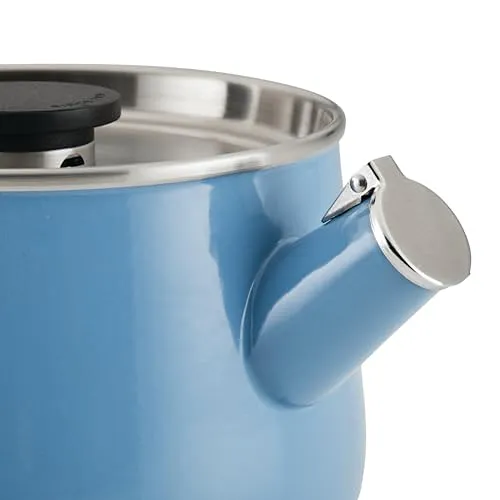 Enamel-on-Steel Induction Teakettle, 2 Quart - Blue Velvet - Kaedas