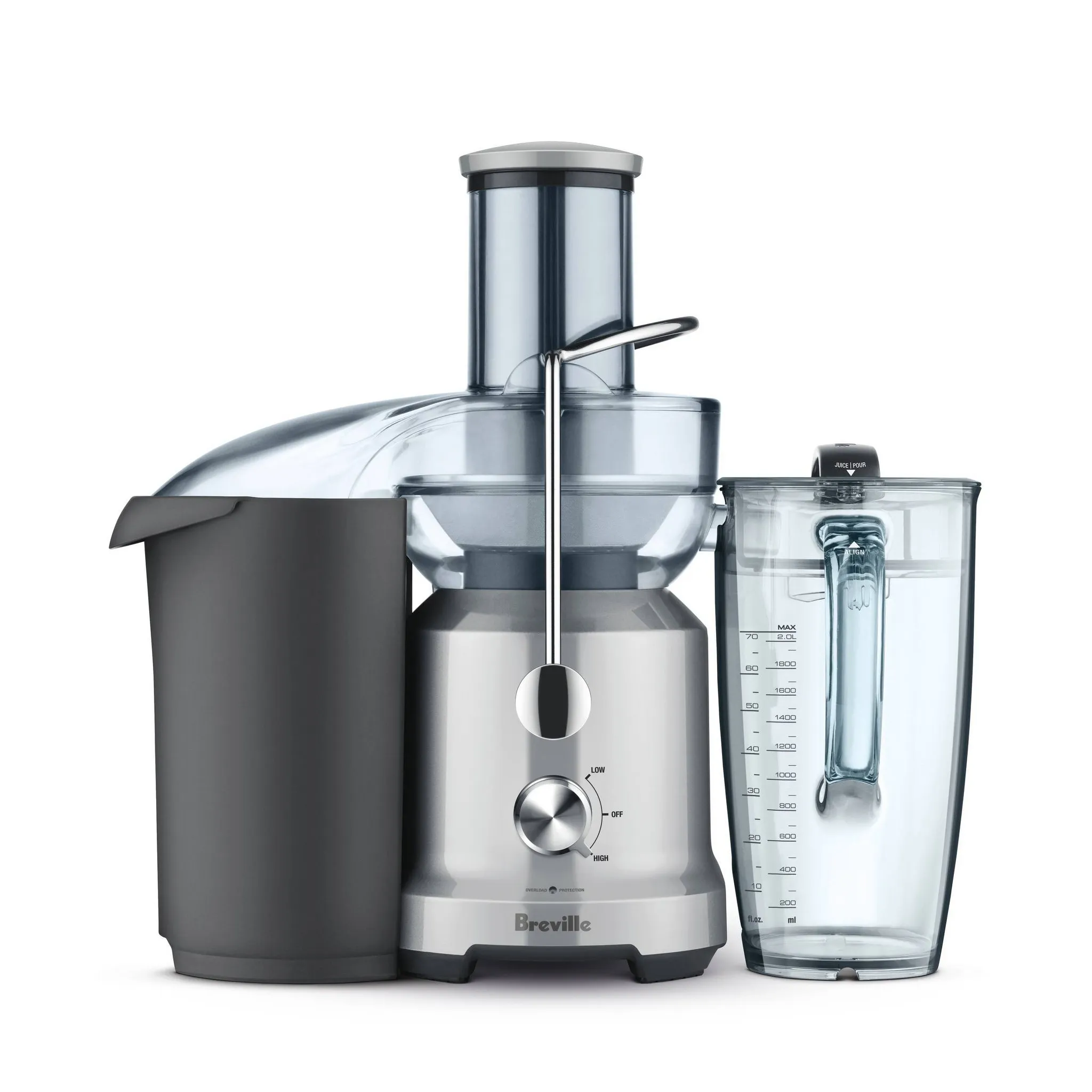 Cold Juice Fountain: 2-Speed Juicer Machine, 850W, Stainless Steel Blades, 3