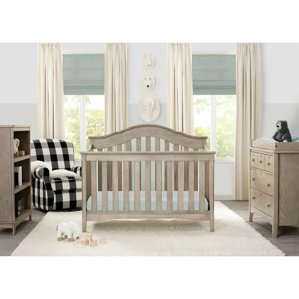 Farmhouse 6-in-1 Convertible Crib - Textured Limestone - Kaedas
