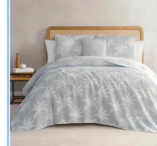 Palm Tree 4-Piece Quilt Set - Kaedas