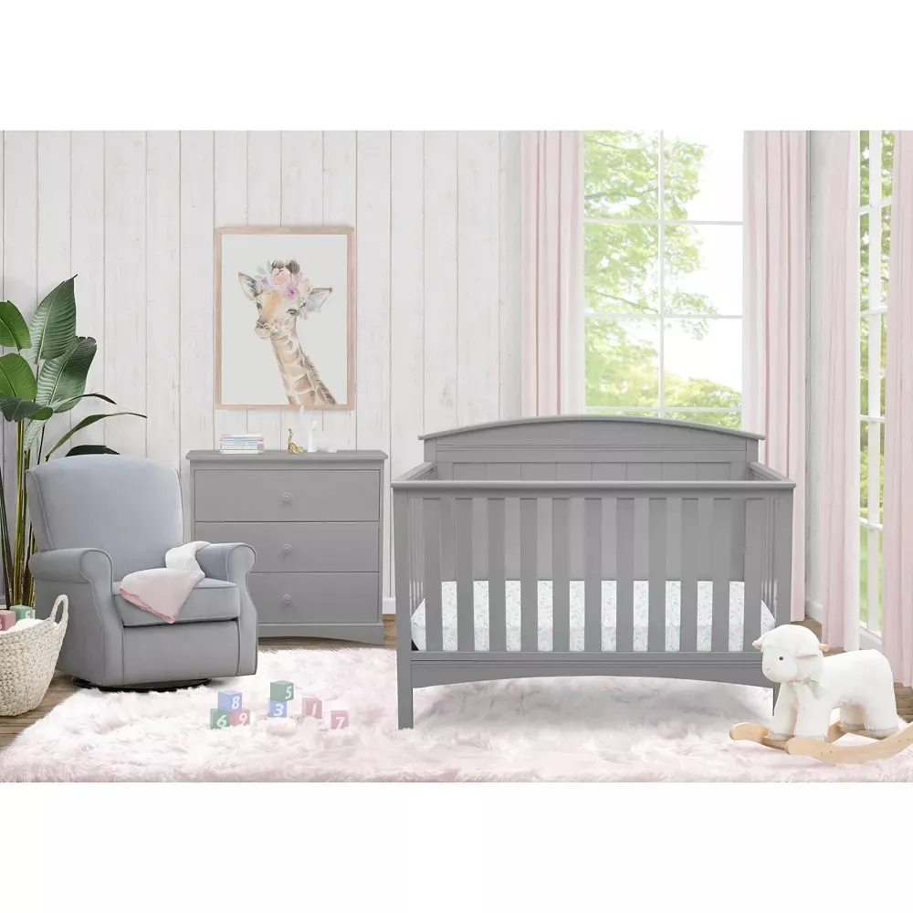 Archer 4-in-1 Convertible Crib - Gray - Kaedas