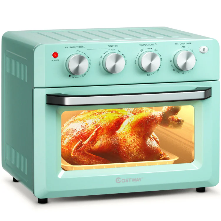 19 Qt Dehydrate Convection Air Fryer Toaster Oven With 5 Accessories-Green - Kaedas