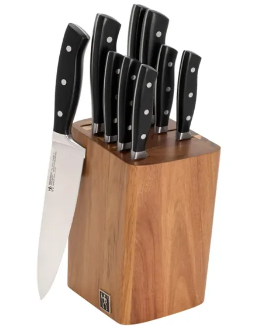 J.A. Henckles Forged Triple Rivet Knife Block Set - Kaedas