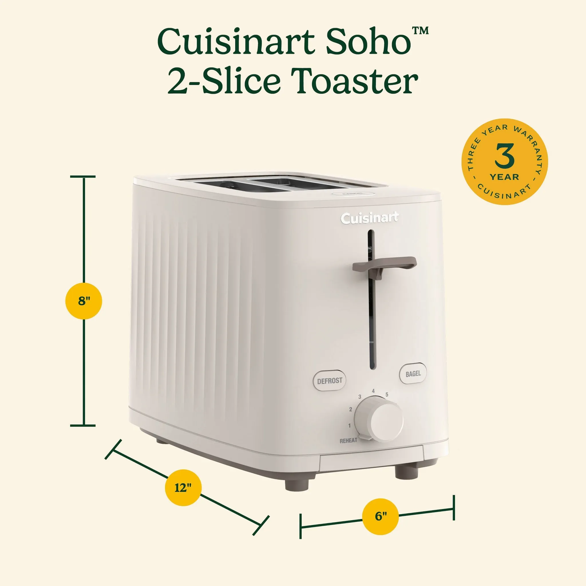Soho 2 Slices Toaster Truffle Cream - Kaedas