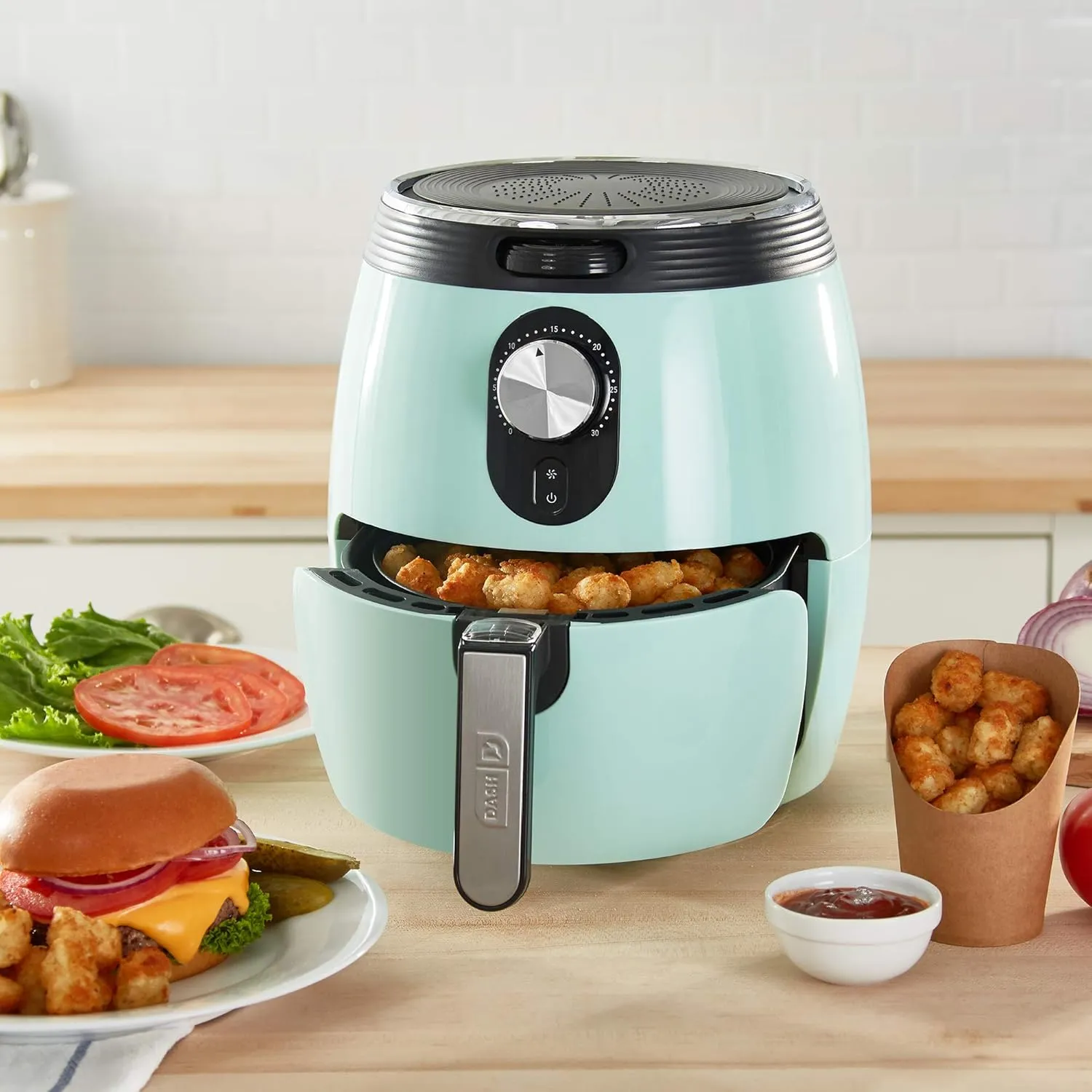3qt Deluxe Air Fryer - Aqua - Kaedas