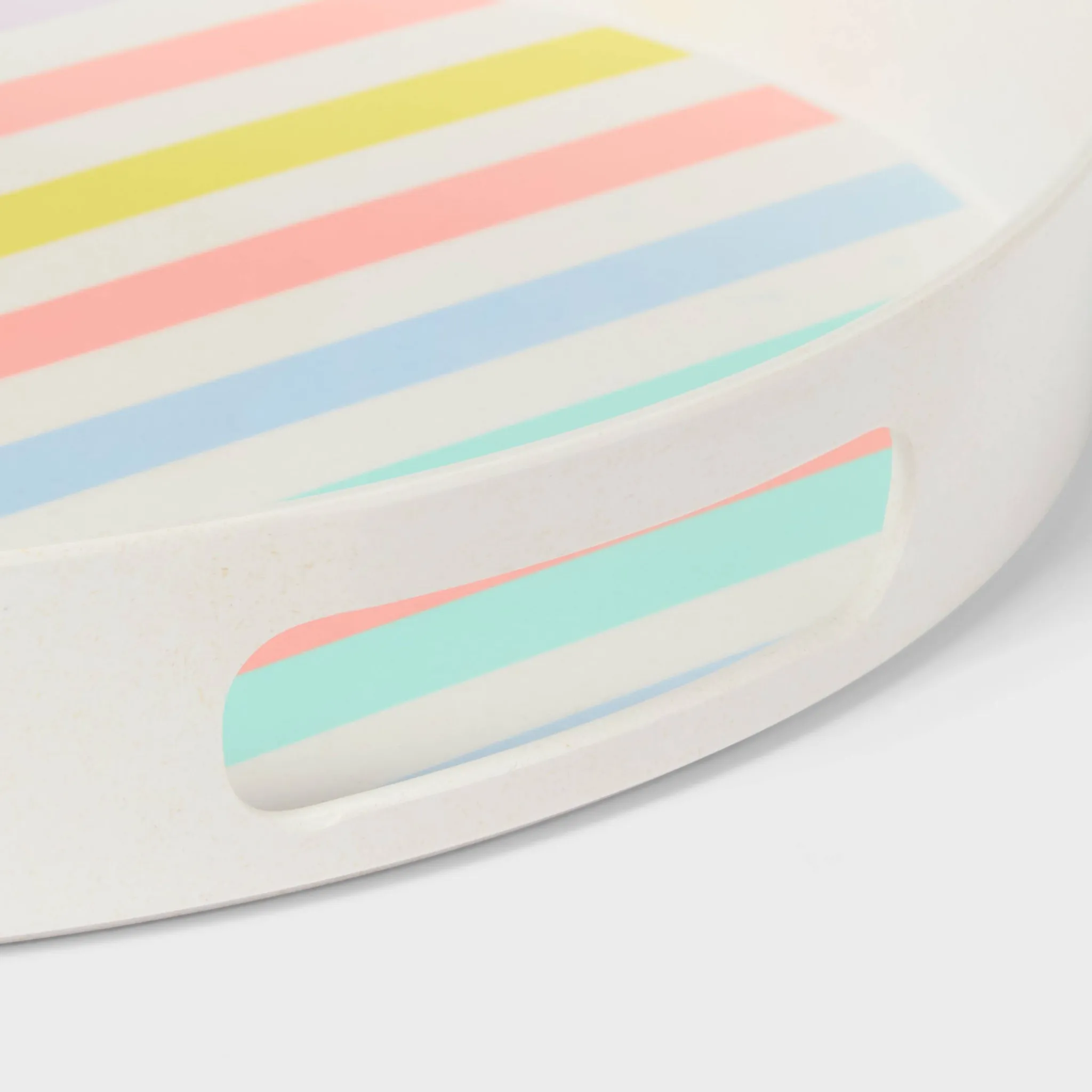 Striped Round Serving Tray - Kaedas