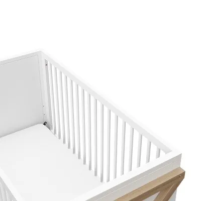 Storkcraft Equinox 3-in-1 Convertible Crib - White/Vintage Driftwood - Kaedas