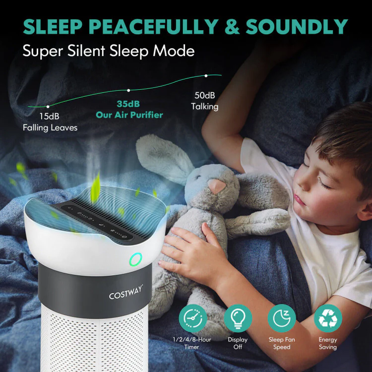 Air Purifier With Sleep Mode for Home Office Up to 1300 Sq Ft - Kaedas