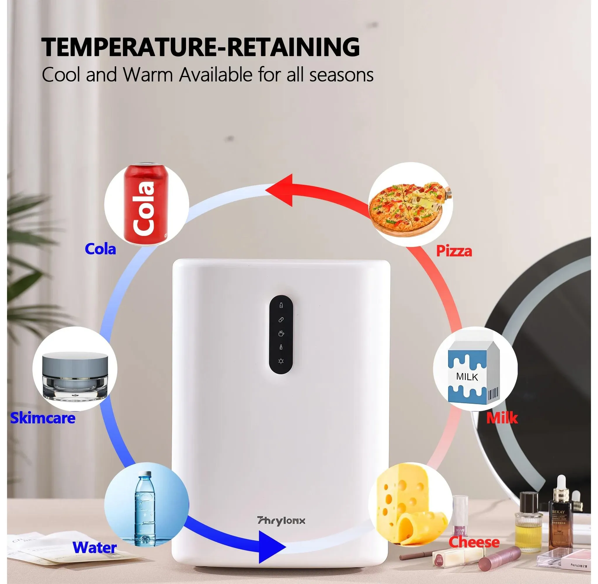 12L Mini Fridge - Portable Cooler & Warmer, Dual Power 120V AC/12V DC - Kaedas