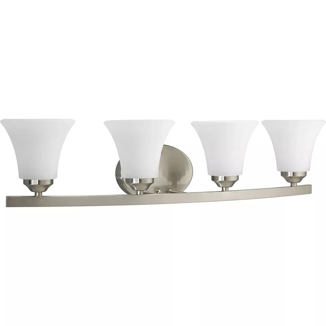 Adorn 4-Light Bath & Vanity, 100 W, Brushed Nickel - Kaedas