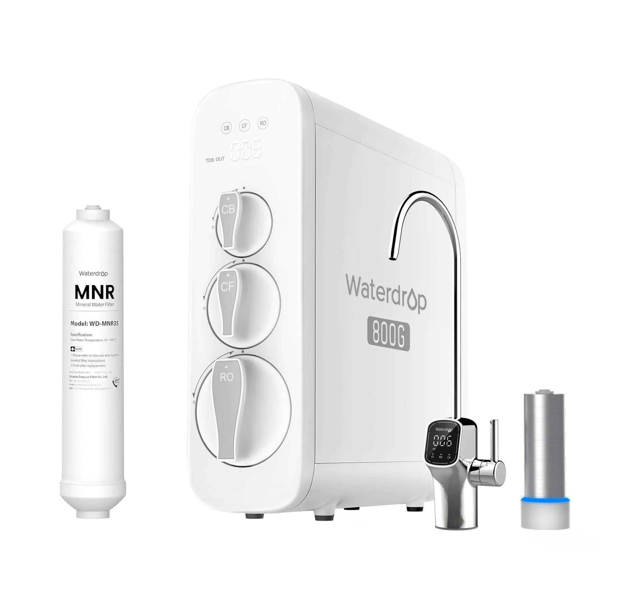 Tankless Reverse Osmosis Water Filtration System - White - Kaedas