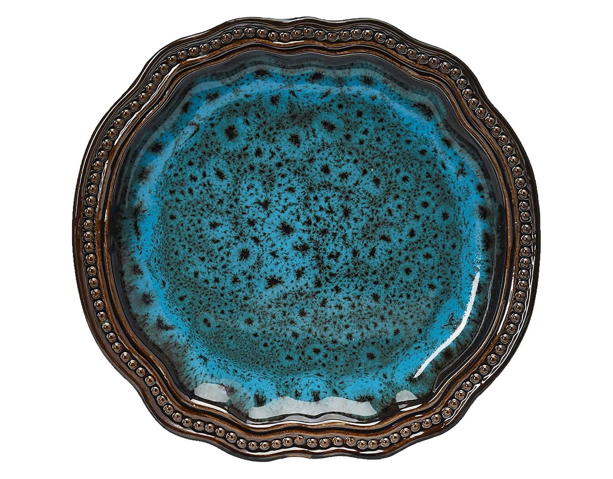 16pc Stoneware Lagoon Dinnerware Set Blue - : Microwave & Dishwasher Safe, Service for 4, Includes Plates & Mugs - Kaedas