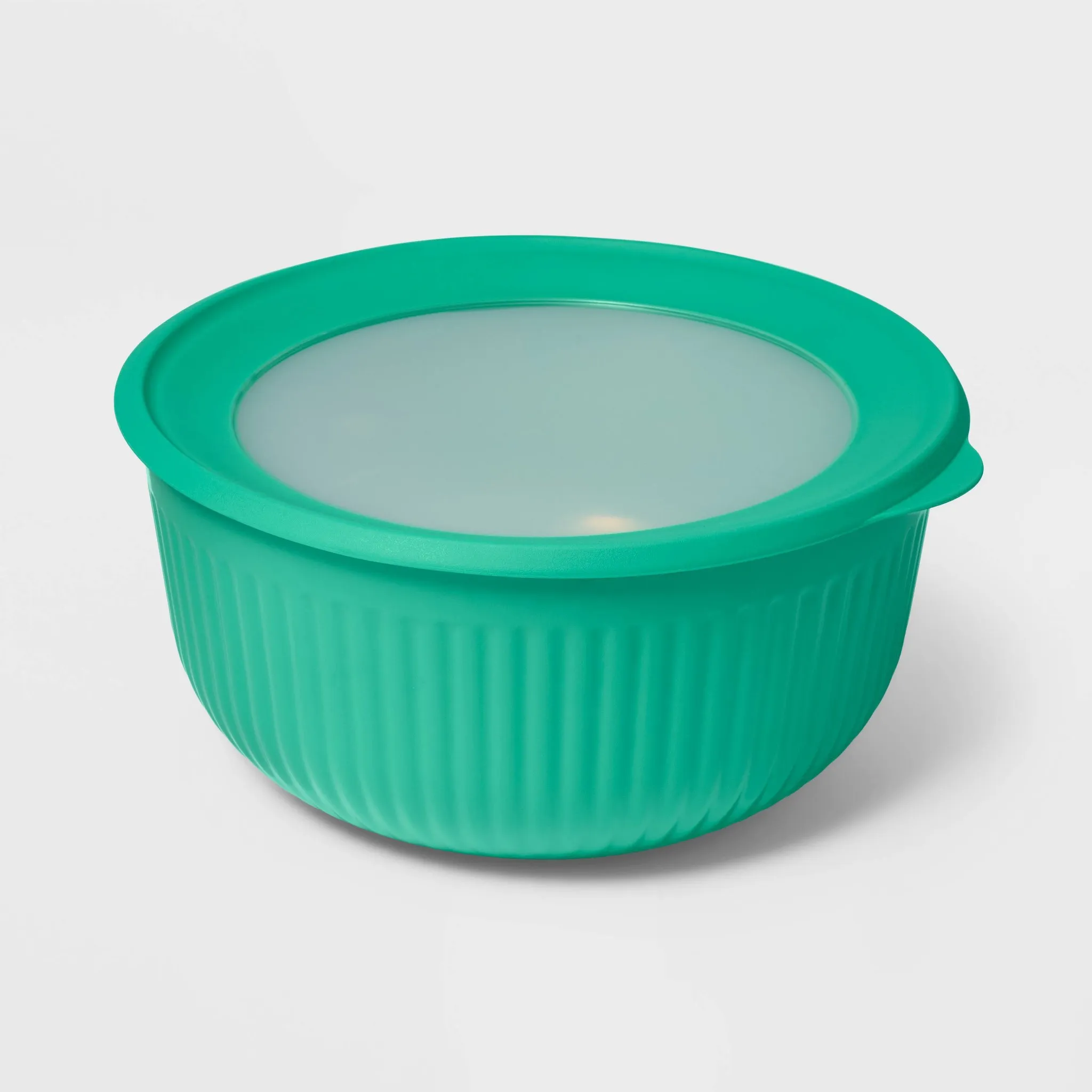 10.88qt XL Melamine Mixing Bowl with Lid Green - Kaedas