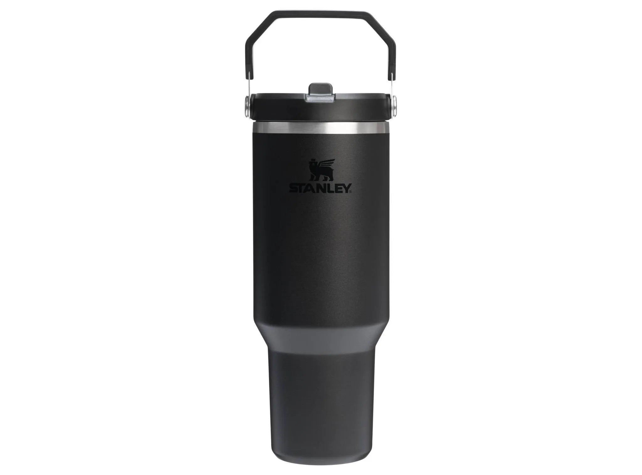 40 oz Stainless Steel Ice Flow Flip Straw Tumbler Black 2.0 - Kaedas