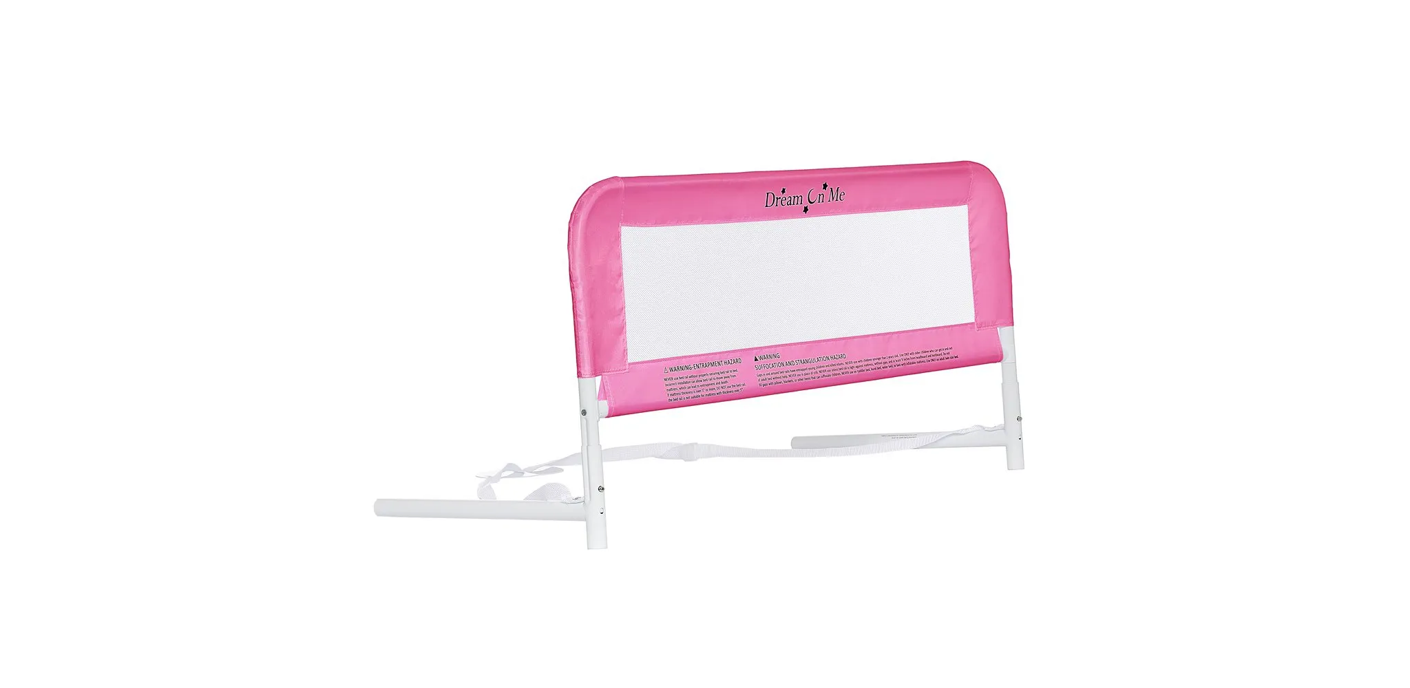 Lightweight Mesh Security Adjustable Bed Rail - Blush Pink - Kaedas