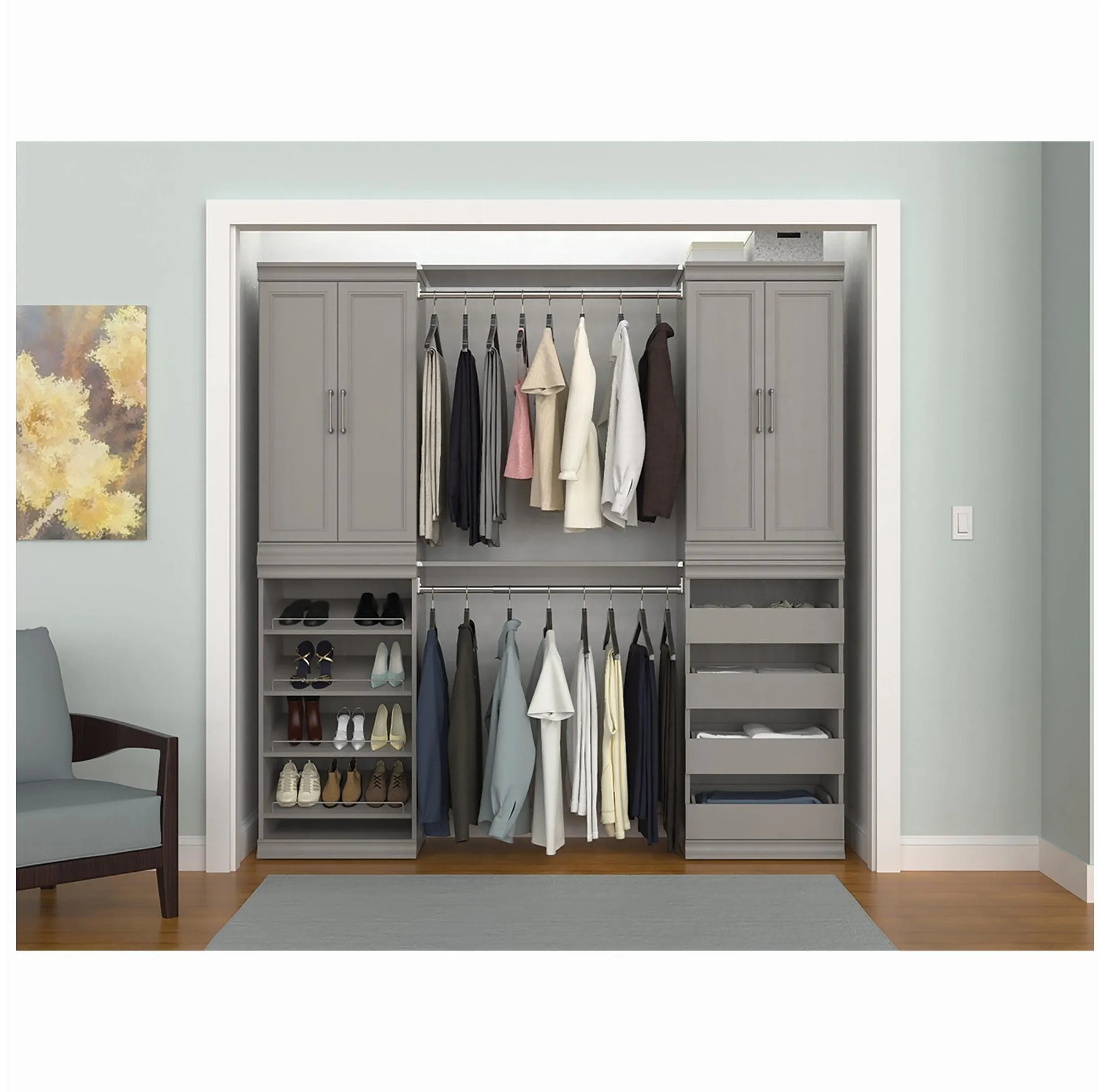 Modular Storage Top Shelf & Hang Rod Kit - Kaedas