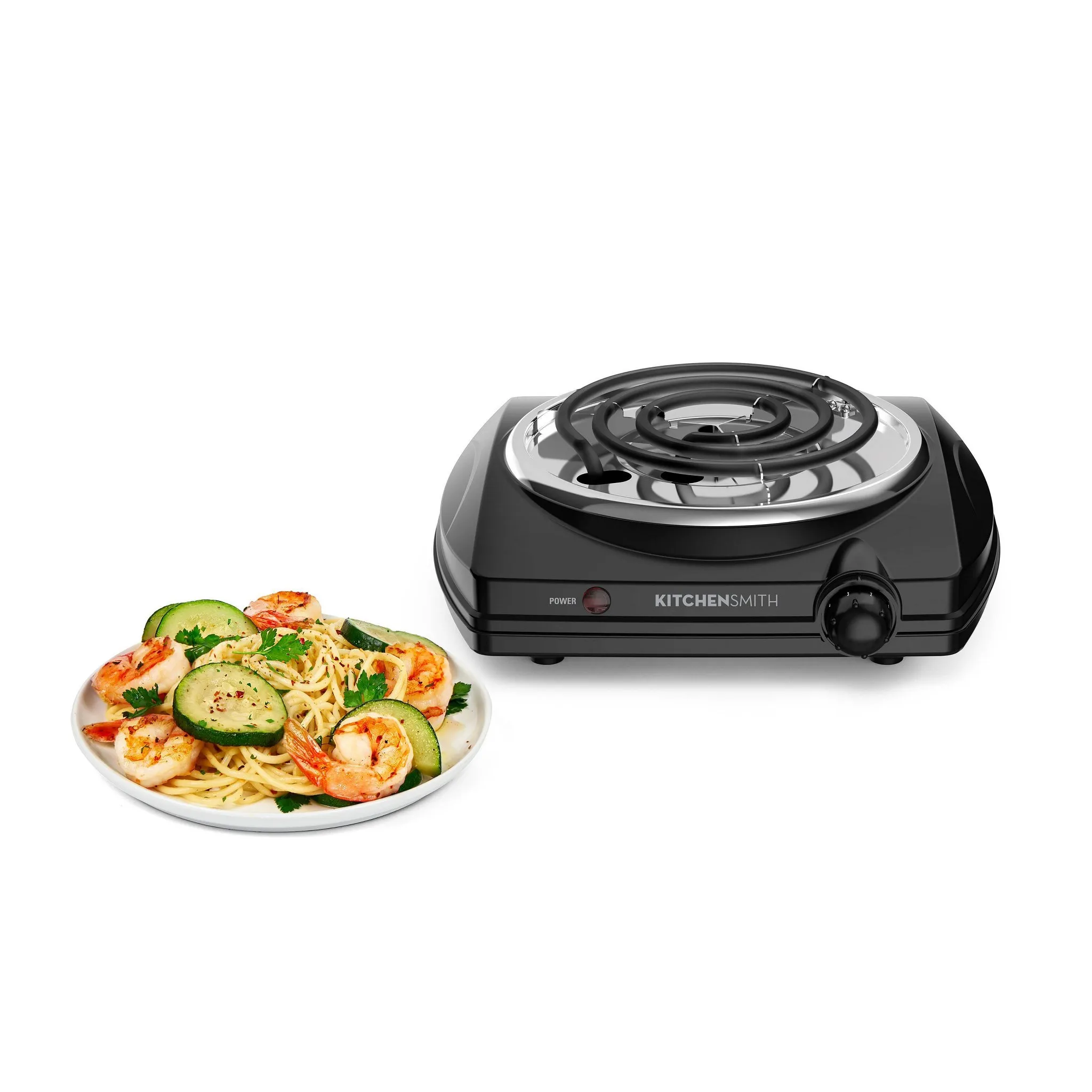 Single Coil Burner - 1000 Watt Electric Cooktop, Black - Kaedas