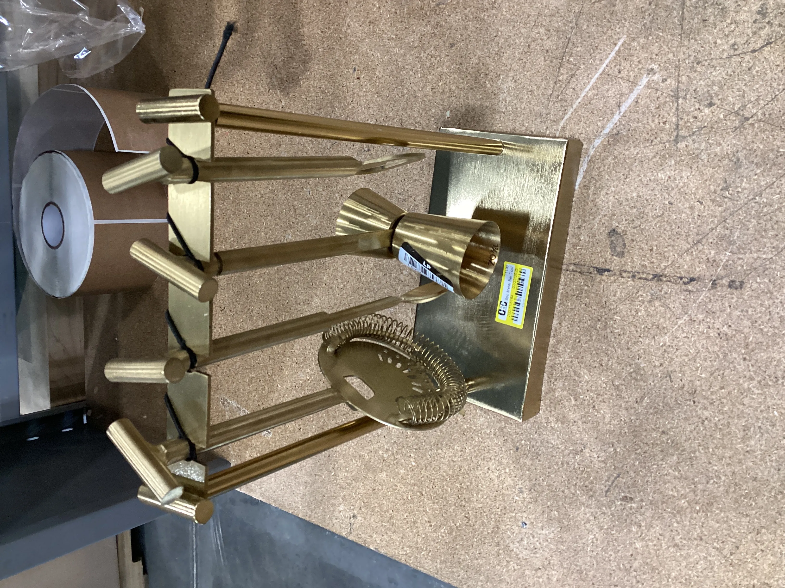 5pc Metal Bar Tool Set with Stand - Gold - Kaedas