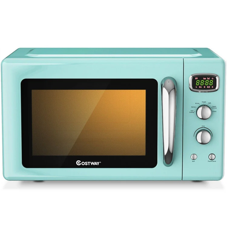0.9 Cu.ft Retro Countertop Compact Microwave Oven-Green - Kaedas