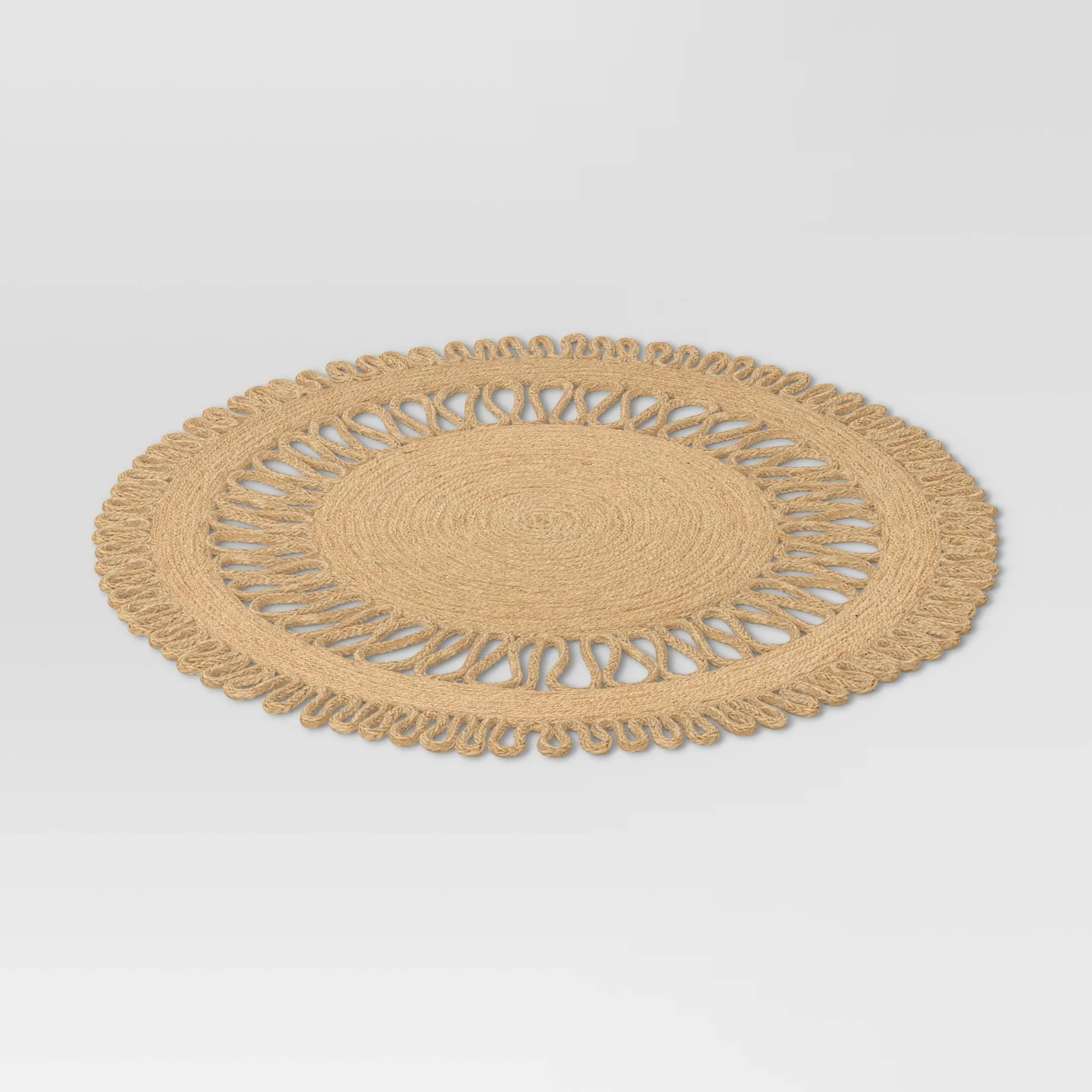 Jute Decorative Charger Brown - Kaedas