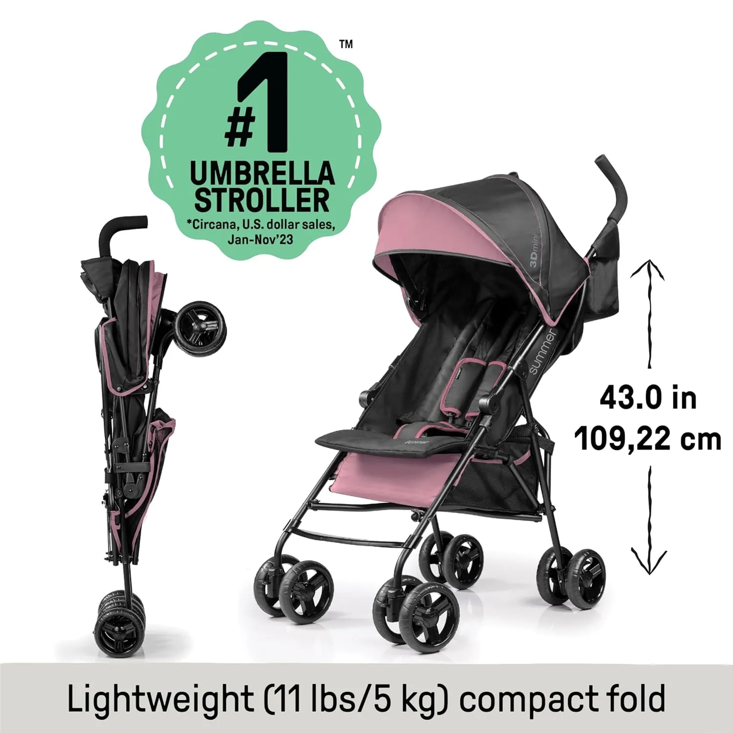 Summer by Ingenuity 3D Mini Convenience Lightweight Stroller  (See Description) - Kaedas