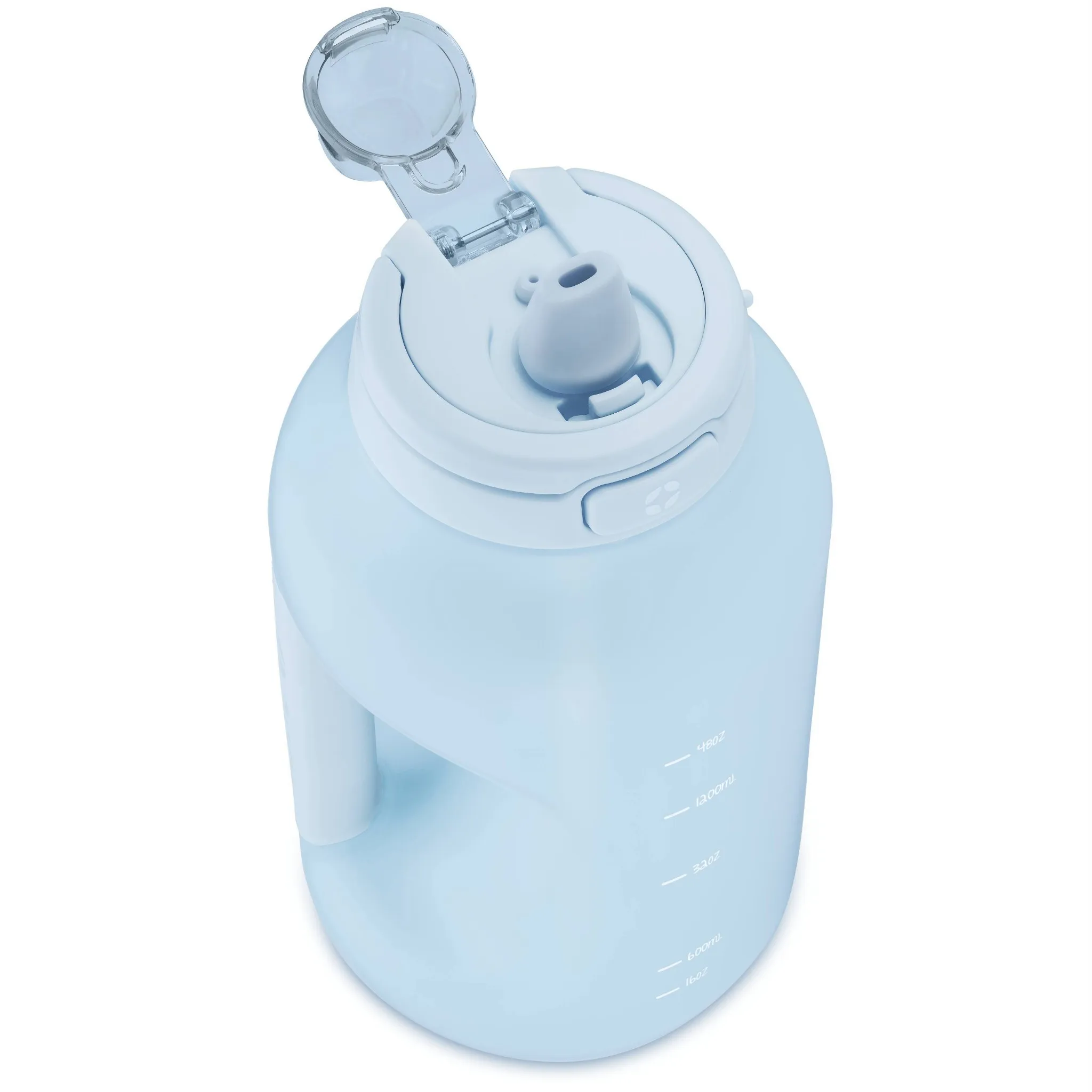 Hydra 64oz Half Gallon Plastic Jug with Straw - Blue - Kaedas