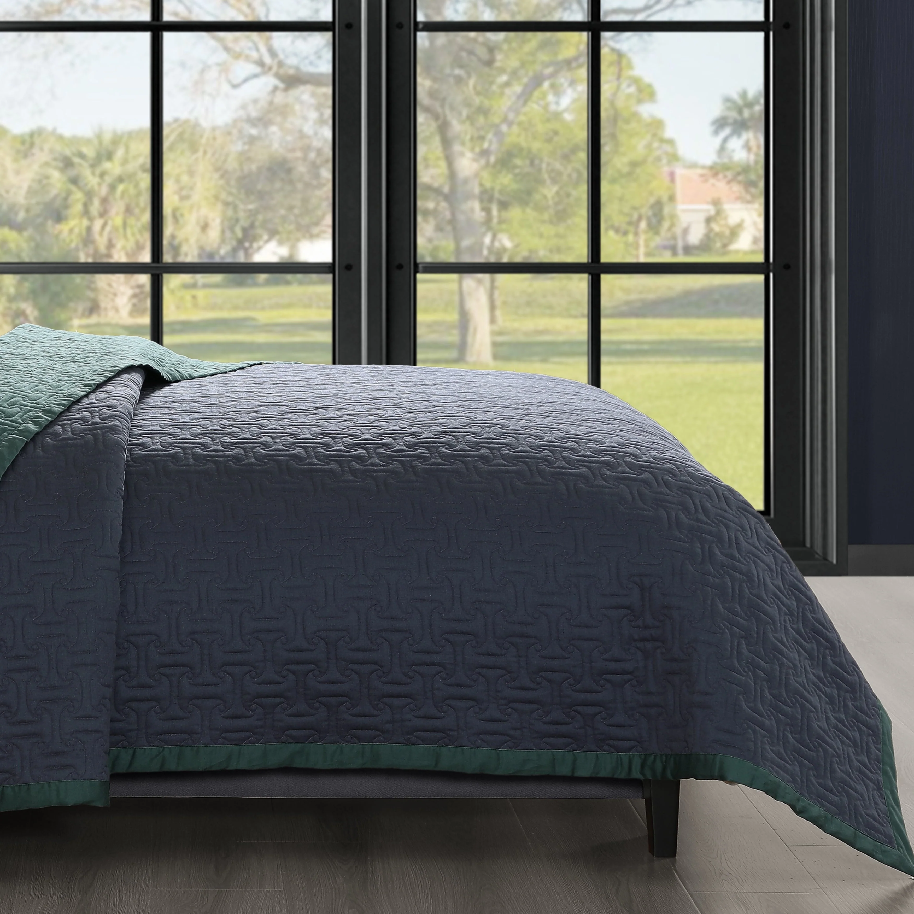 Bebejan 3 Piece Textured Quilted Coverlet Set - Kaedas