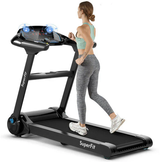2.25HP Folding Treadmill With Bluetooth Speaker-Black - Kaedas
