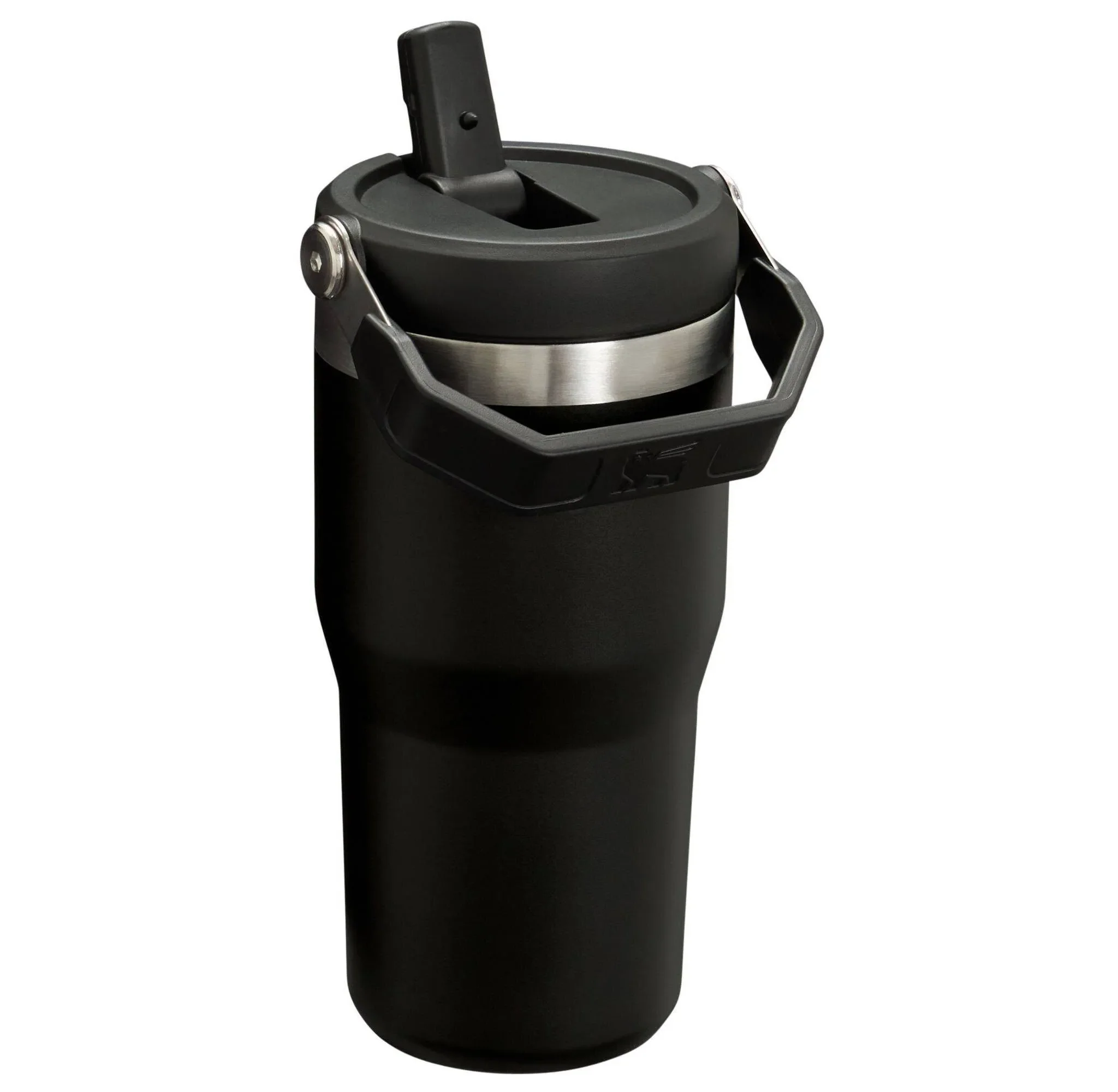 20 oz Stainless Steel Ice Flow Flip Straw Tumbler Black 2.0 - Kaedas