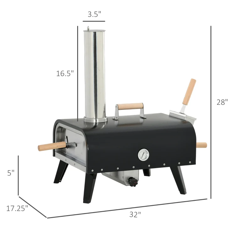 Outsunny Pellet Wood Fired Pizza Oven - Kaedas